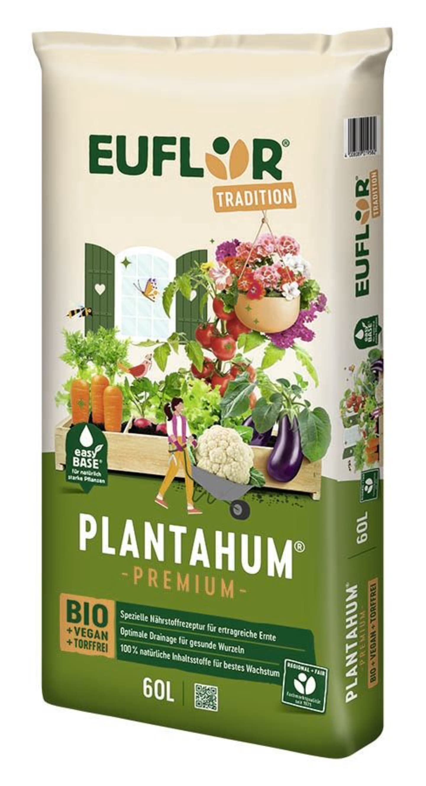 EUFLOR® Bio Plantahum Premium torffrei 60 l Sack Pflanzerde