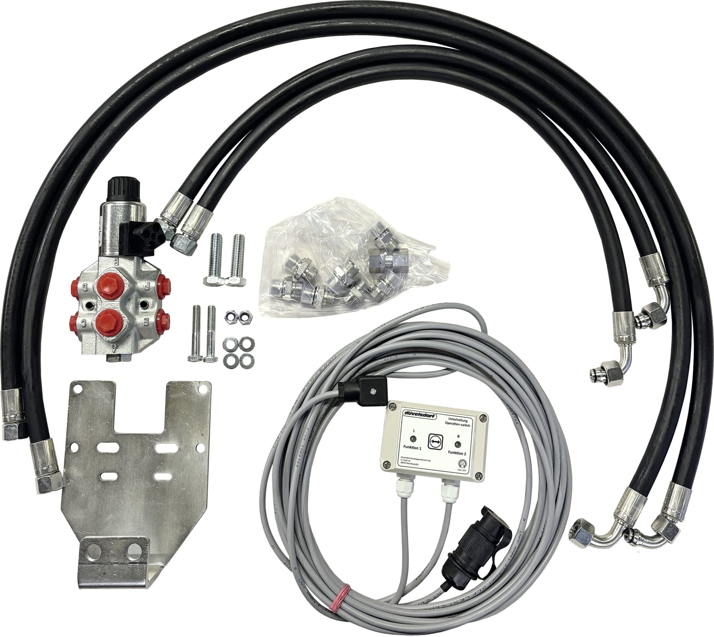 Düvelsdorf Umbausatz elektrische Umschaltung Schrägstellung, für Kehrmaschine Stratos Profi, 4845030