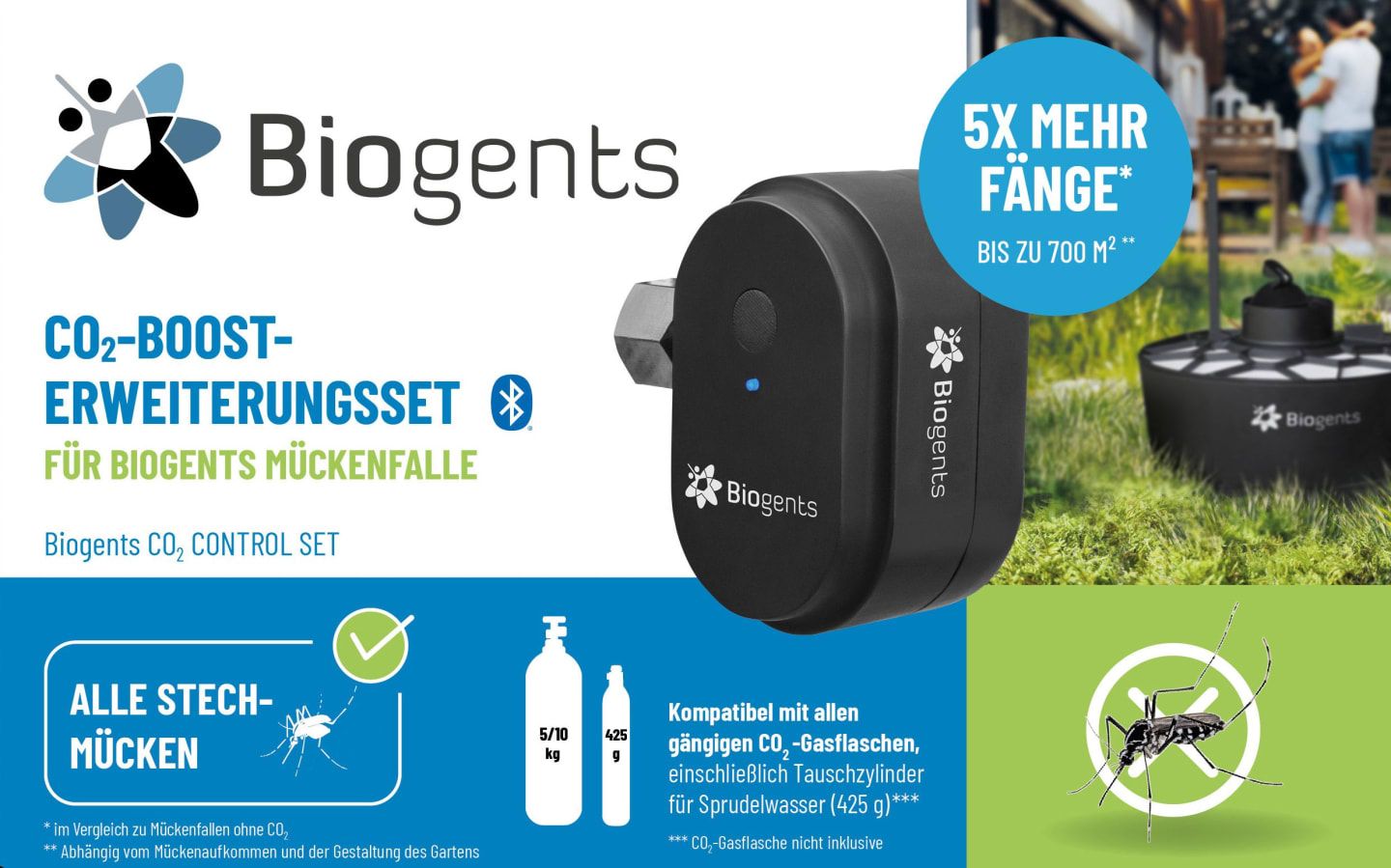 Biogents Erweiterungsset "CO₂ Boost" für Mückenfalle AERO TRAP, 86601964_DE