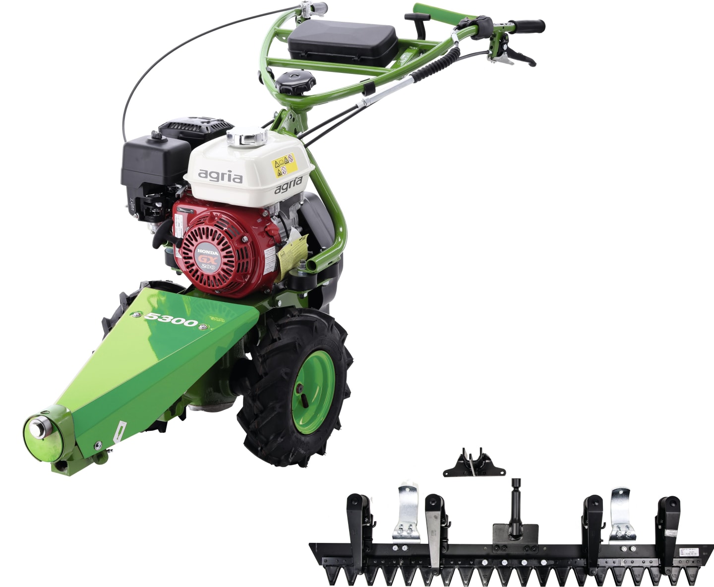 Agria Balkenmäher "5300" Sondermodell 4,8 kW (6,5 PS), mit Kommunalmähbalken 105 cm