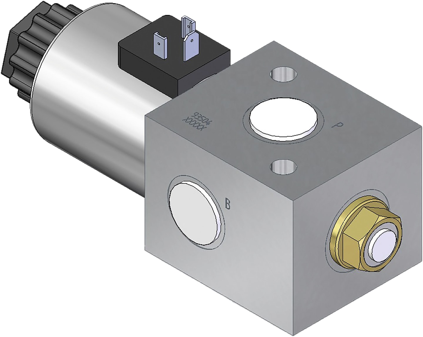 3/2-Wegeventil "TB" mit Leckölanschluss, 24 V, G 3/4" IG, 100 l/min