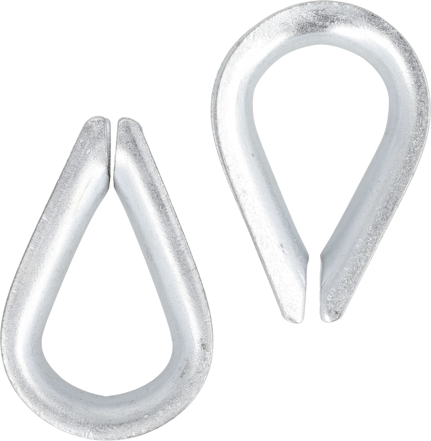 Hevi Kausche 10 mm, Metall verzinkt, DIN 6899-B für Stahlseil, 2 St.
