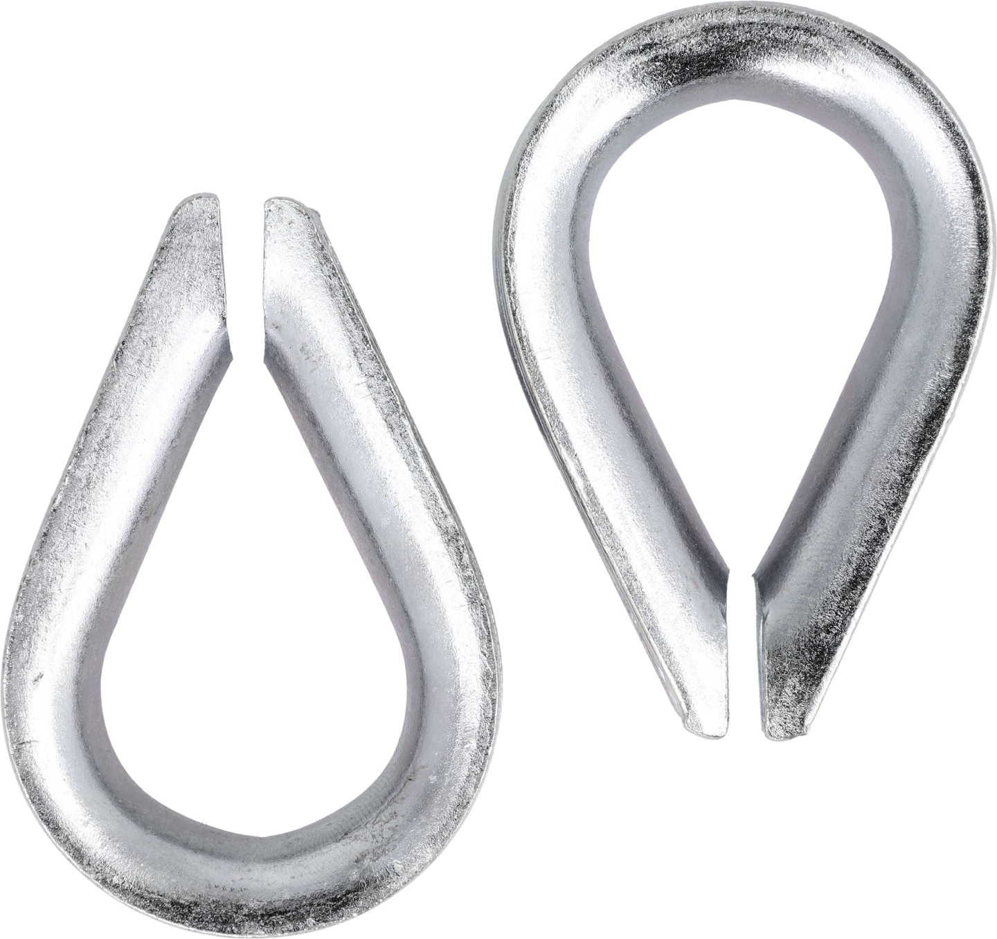 Hevi Kausche 12 mm, Metall verzinkt, DIN 6899-B für Stahlseil, 2 St.
