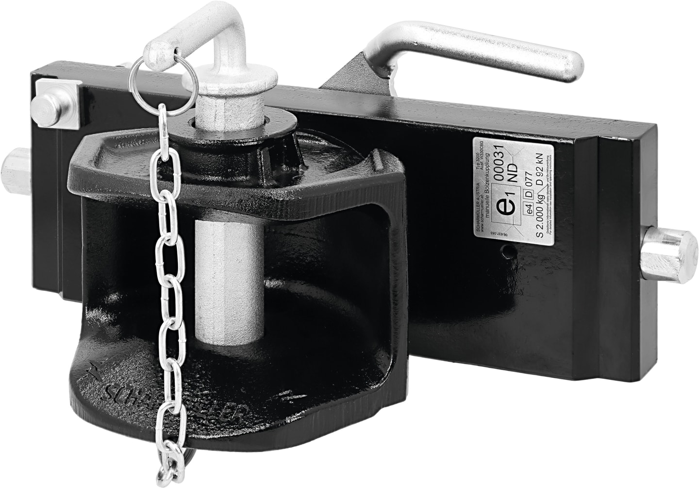 scharmüller Zugmaul manuell, 330/25/32 mm, Ø Bolzen 31 mm, schwarz, 03.3305.011-A02