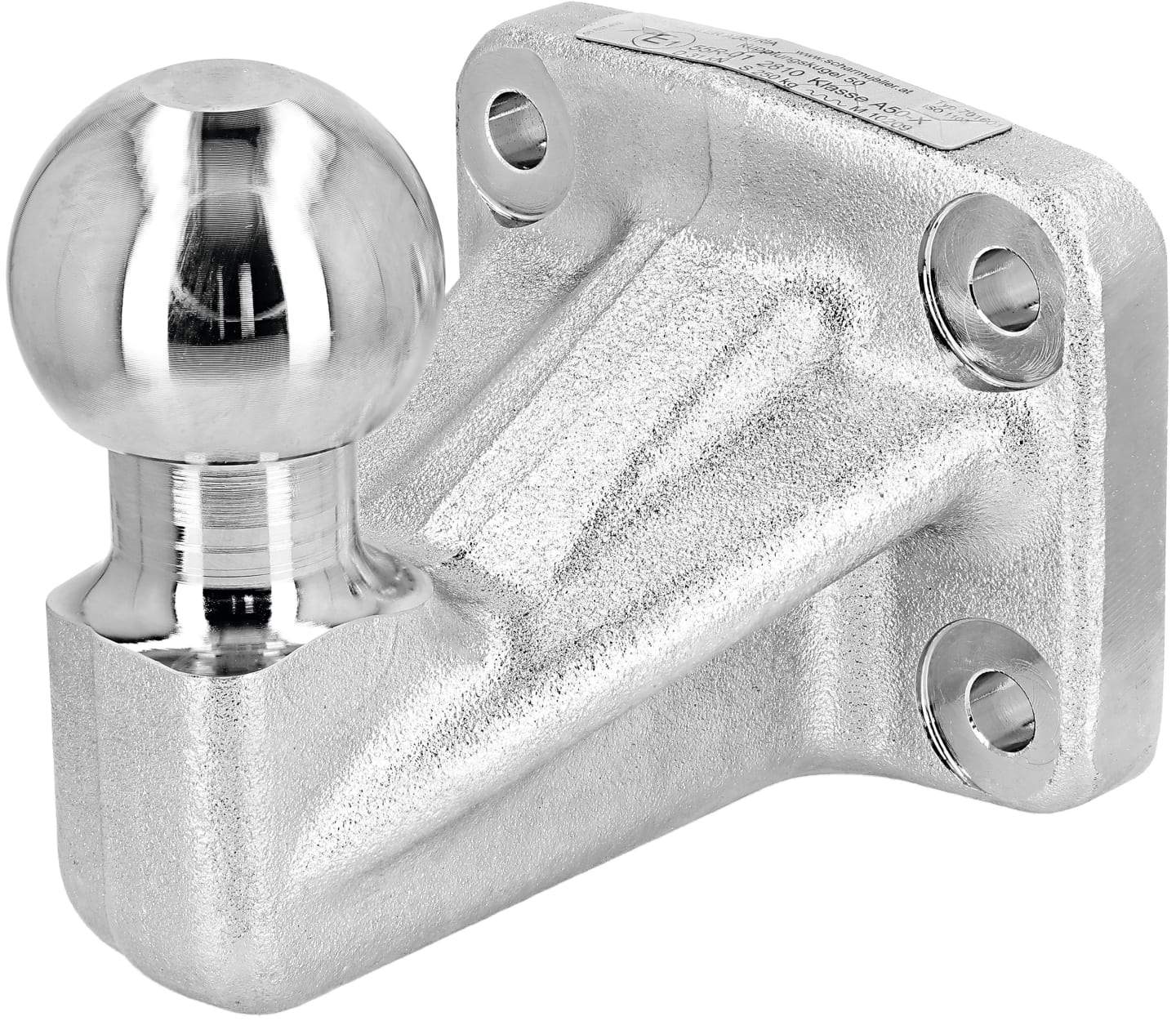 scharmüller Flanschkugel "ISO 50" Lochbild B x H 83 x 56 mm, für Traktor/PKW-Anhängekupplung, 15.701.6010-SET