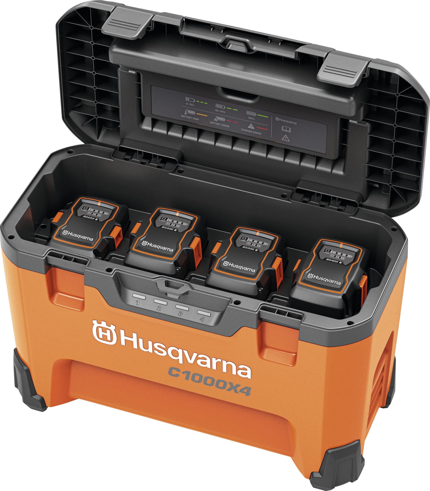 Husqvarna® Akku-Ladebox "C1000X4" mit 4 Akkus, 9708587-01