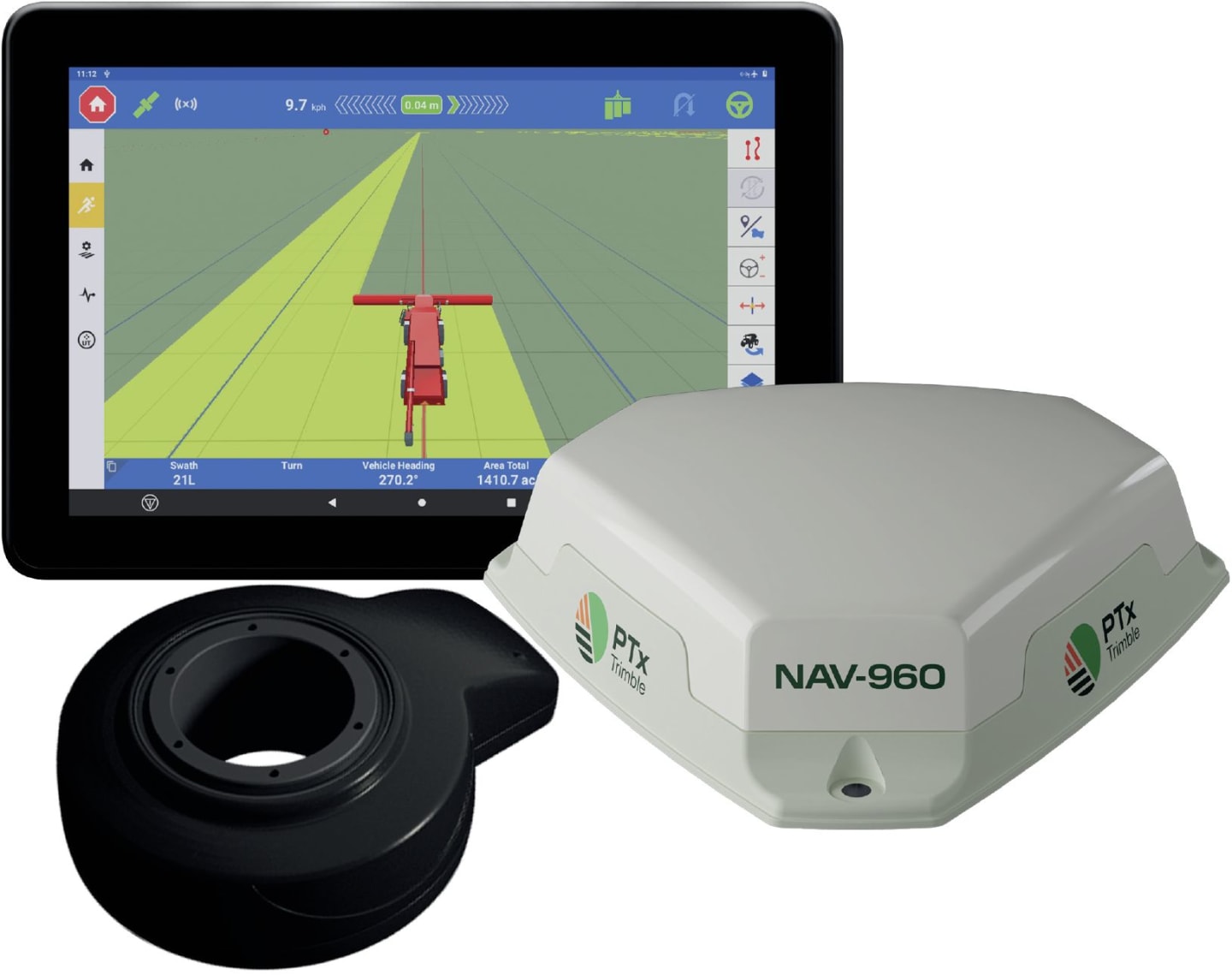 PTx Trimble Parallelfahrsystem "Bundle II" für Fahrzeuge ohne Lenksystem-Vorbereitung , 97552-35-EX/Kit
