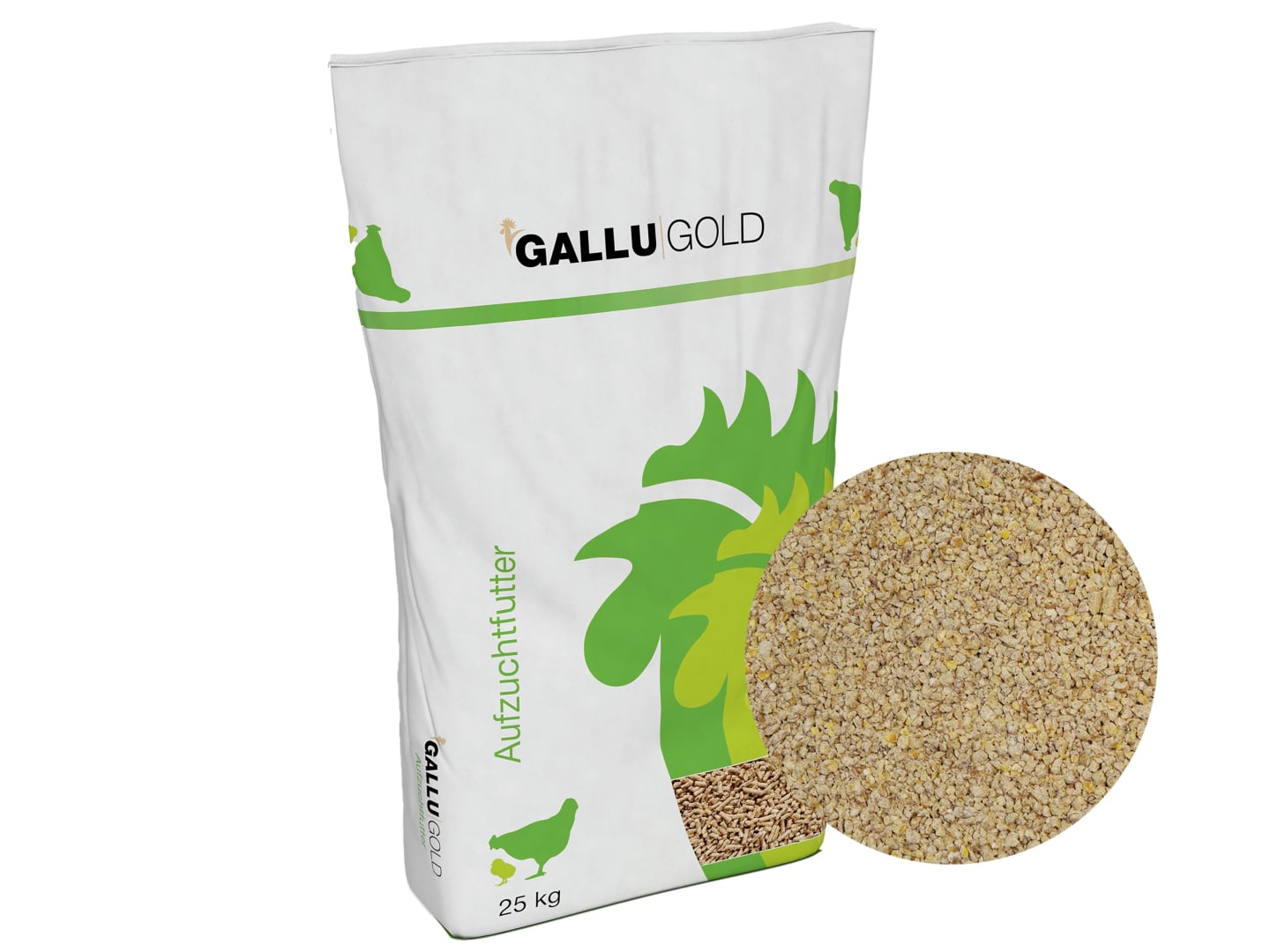 GALLUGOLD Geflügelstarter (Vorteilspackung) zur Aufzucht von Hühnern und Geflügel gegrützt 25 kg Sack
