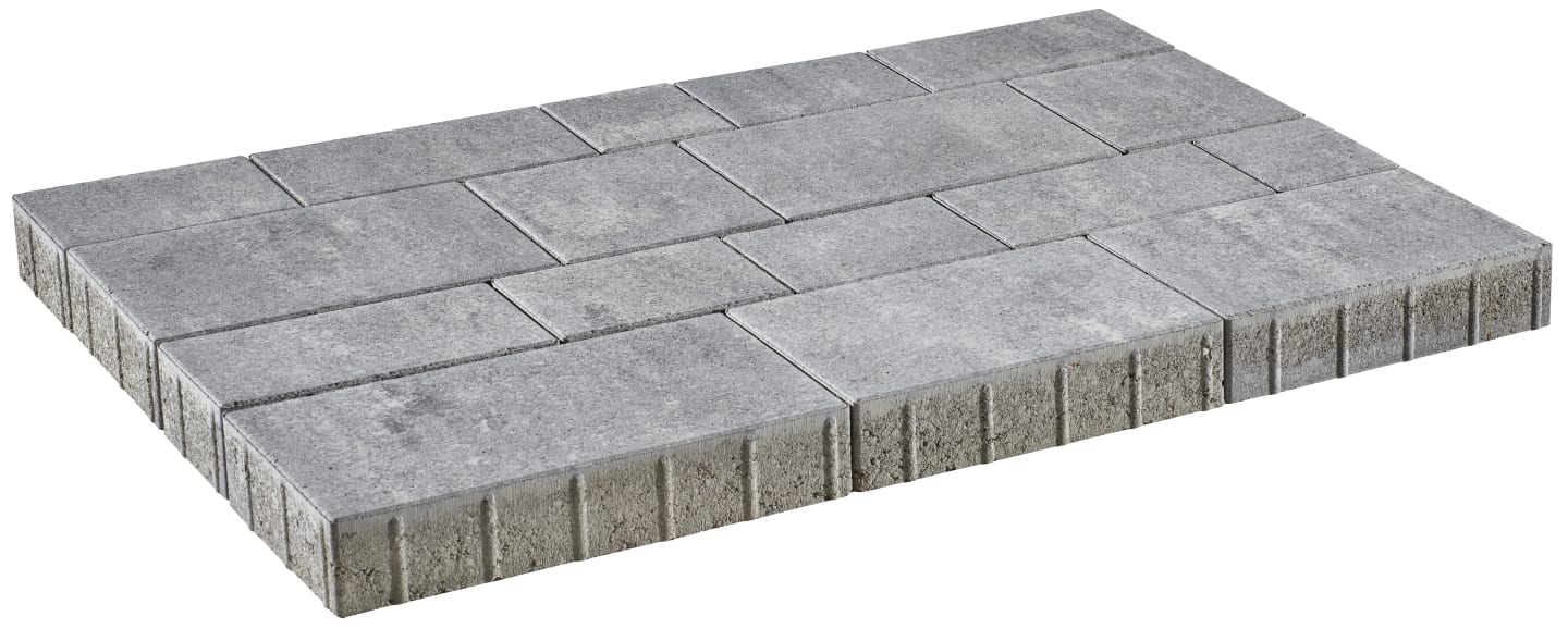 casafino Pflasterstein Multi Linear Silbergrau-nuanciert, Läuferverband, 8 cm