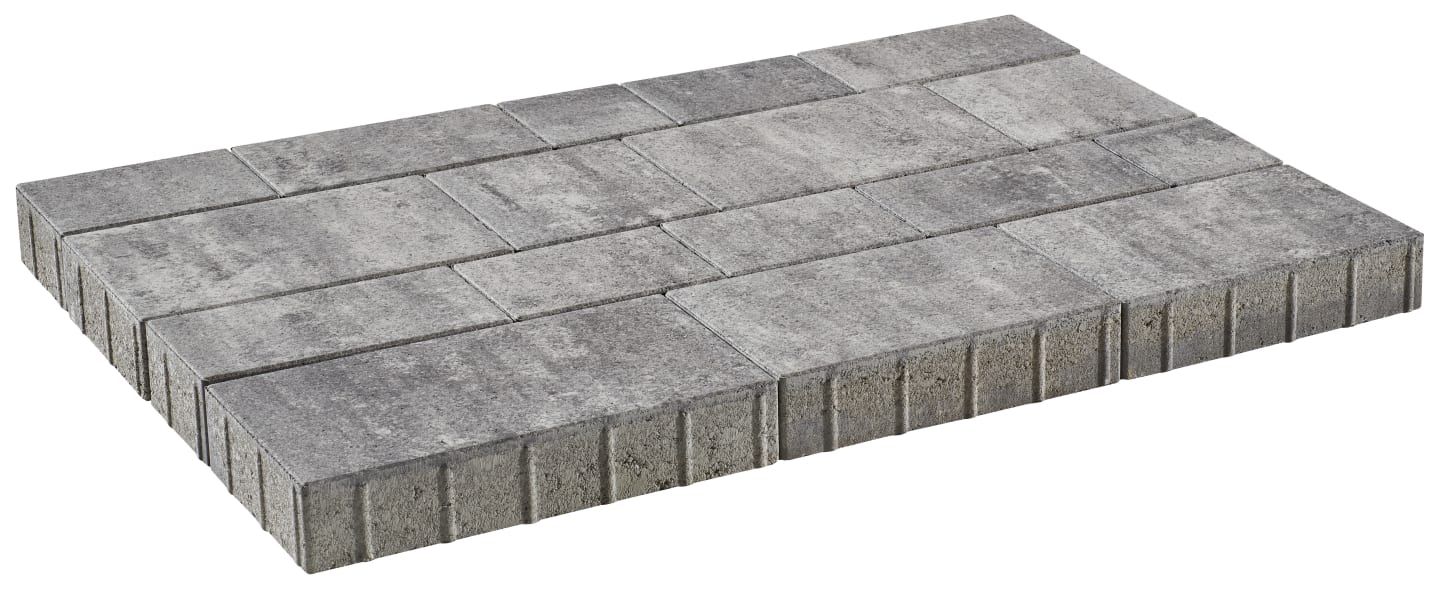 casafino Pflasterstein Multi Linear Graugranit-nuanciert, Läuferverband, 8 cm