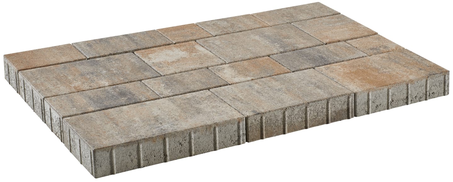 casafino Pflasterstein Multi Linear Muschelkalk-nuanciert, Läuferverband, 8 cm