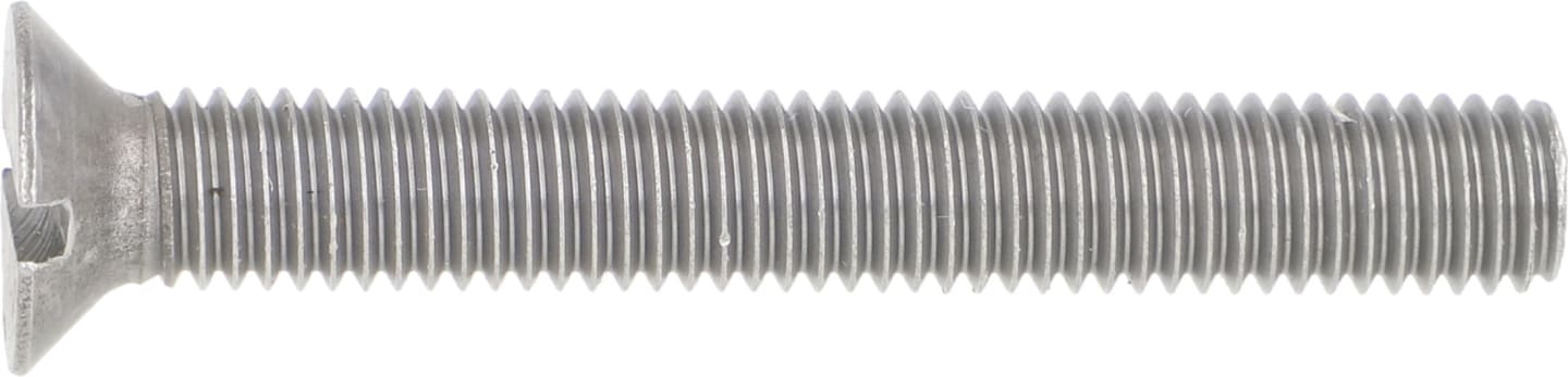 Senkkopfschraube DIN 963, 4.8, verzinkt; blau passiviert (A2K), Schlitz