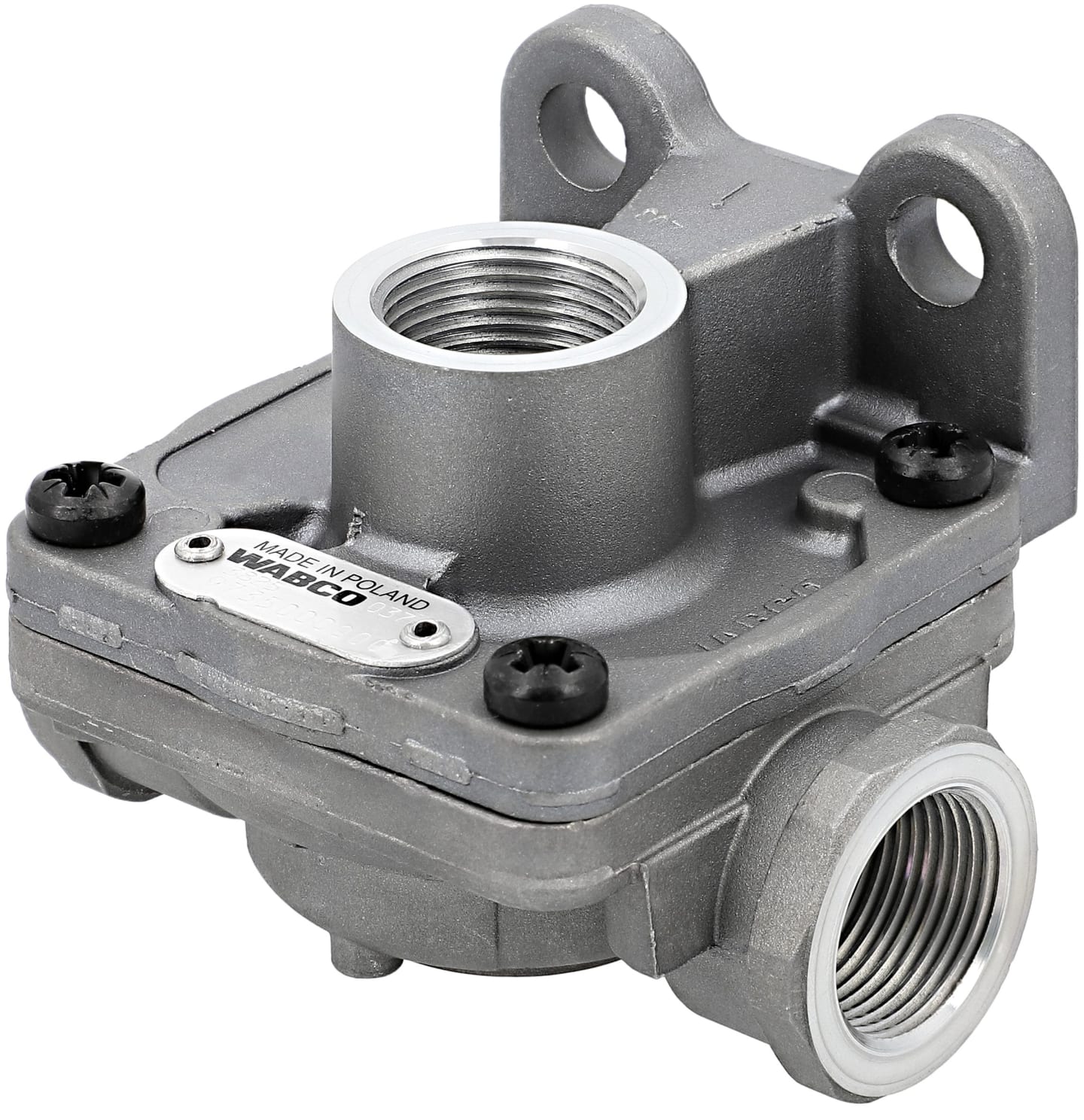 Wabco Schnellentlüftungsventil, Pneumatisch, mit ByPass, auch 2-Wegeventil, Betriebsdruck max. 12 bar, 973 500 000 0