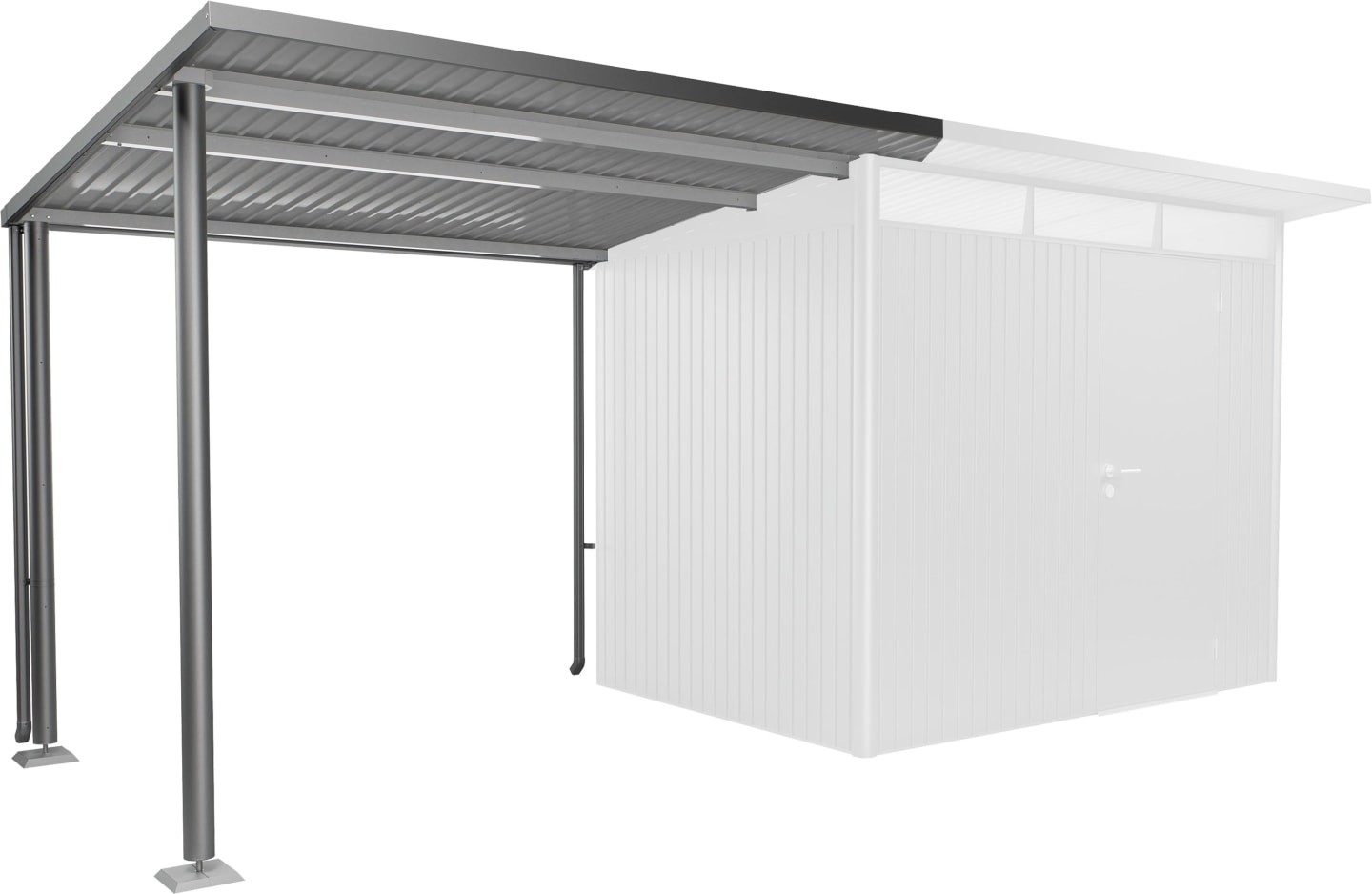 biohort® Seitendach für Gerätehaus AvantGarde A1, A5, quarzgrau; metallic, 19056