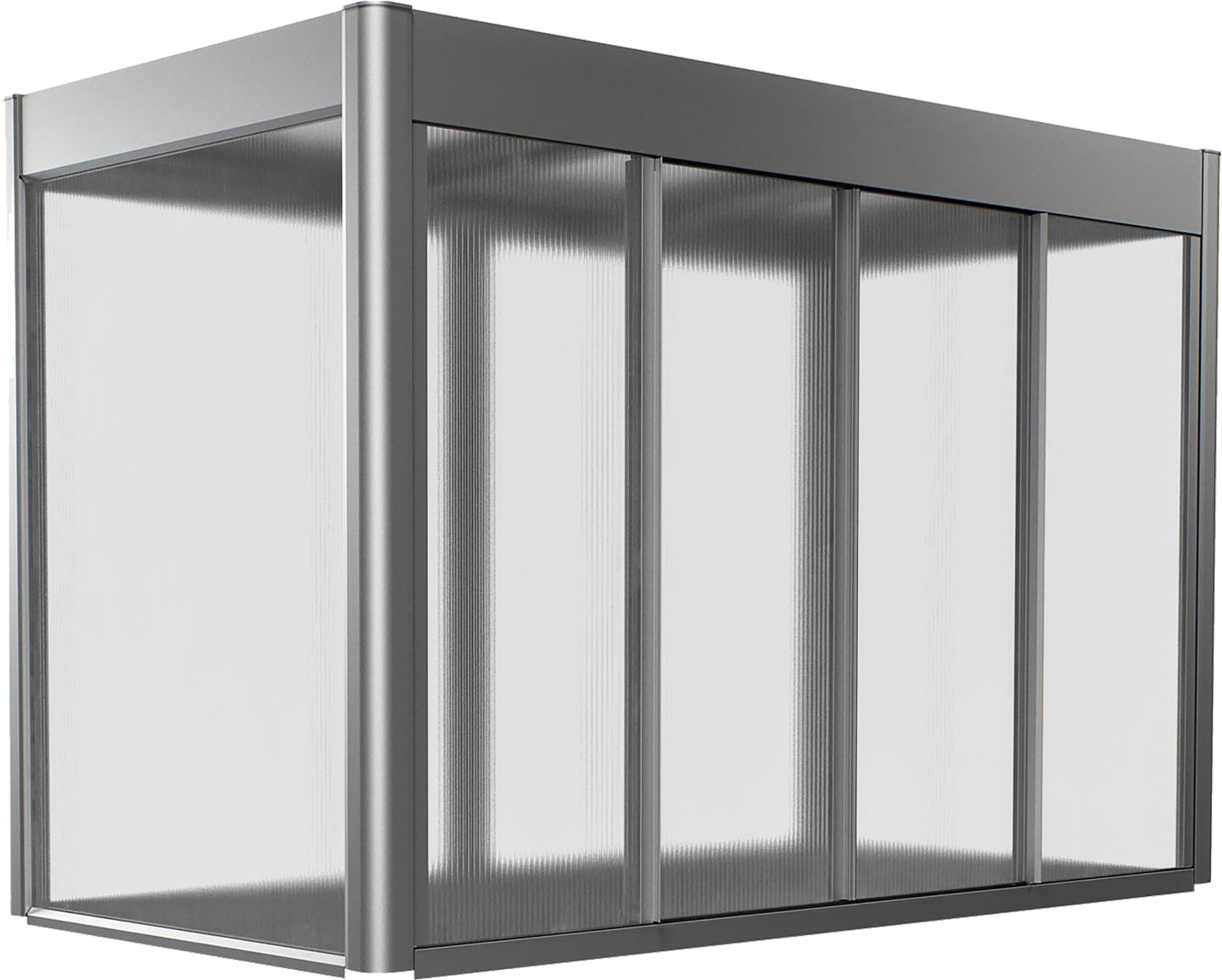 Biohort Gewächshausaufsatz 2 x 0,5 m quarzgrau; metallic, für Hochbeet Florentina, B180955