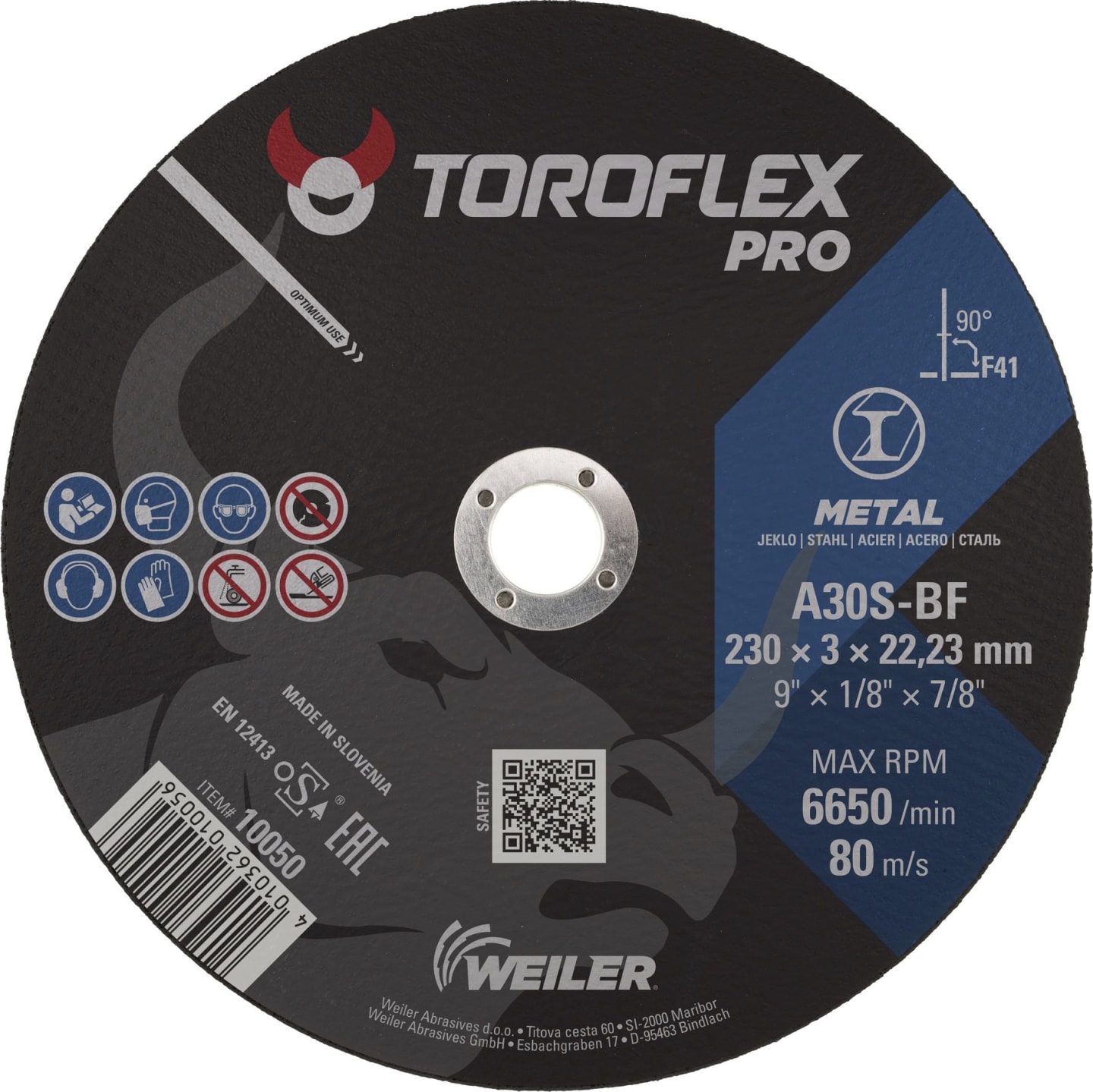 Toroflex Trennscheibe Classic Universal A 30 S4 BF 230 x 22,23 mm