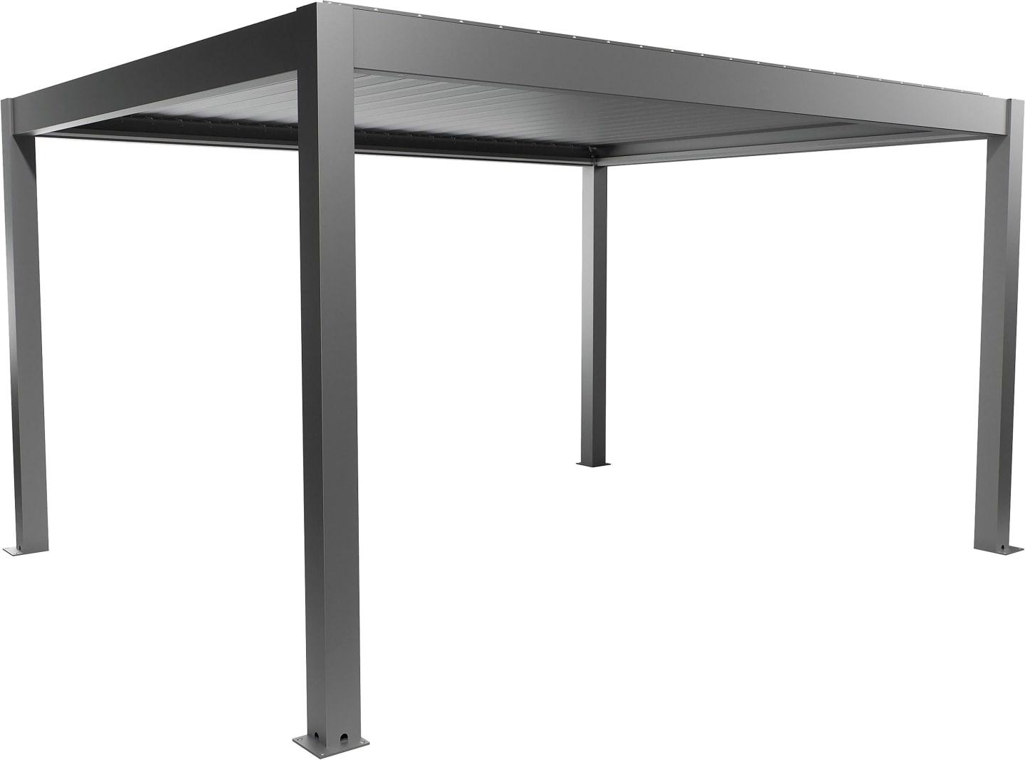 biohort® Pergola quarzgrau-metallic, Lamellendach quarzgrau-metallic, 6 x 3 m