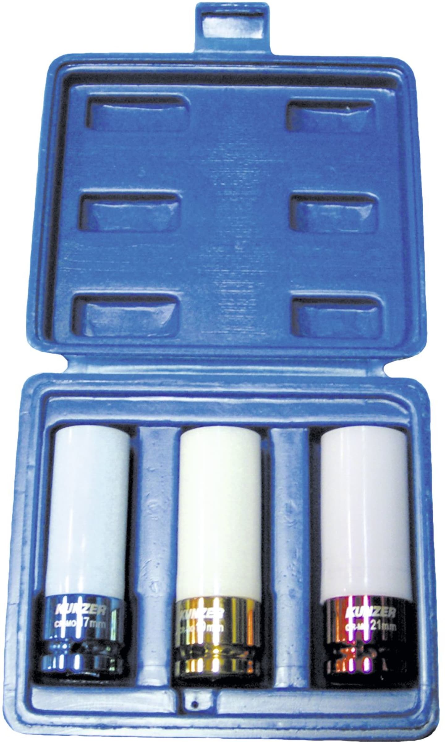 KUNZER Radmutterneinsatz-Satz "Impact" 1/2 " SW 17/19/21, Länge 85 mm, 3-teilig,, 7RK03