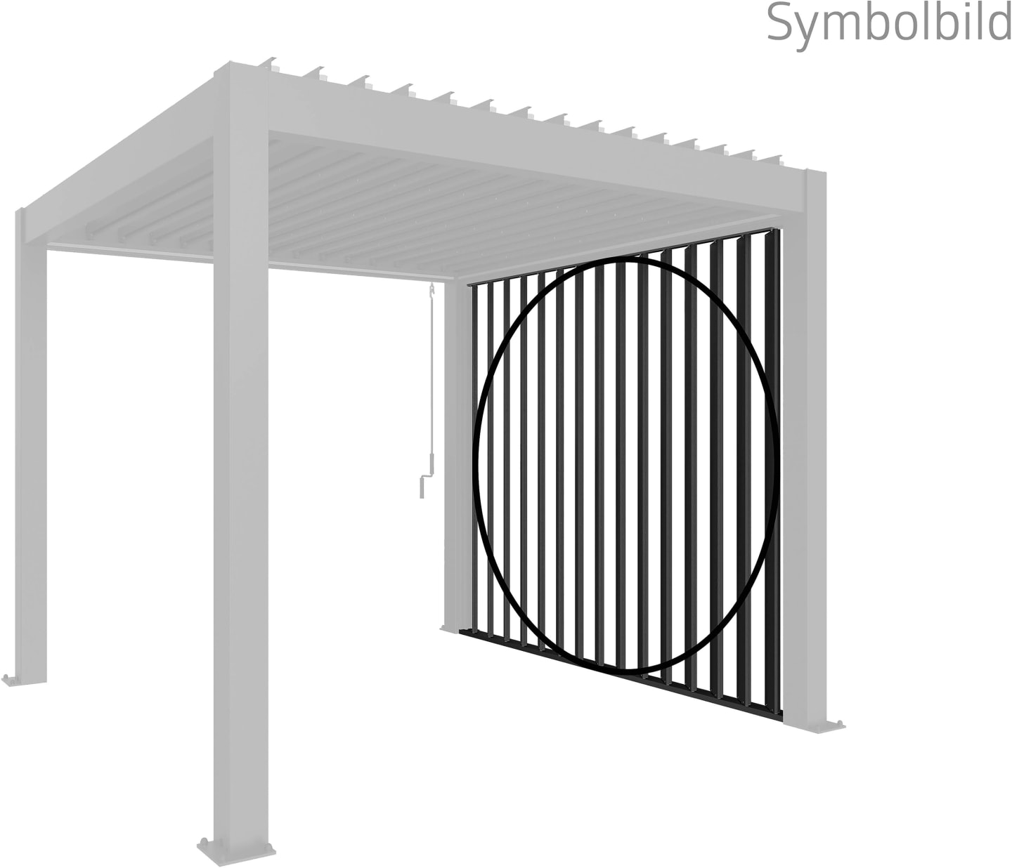 biohort® Lamellenseitenwand für Pergola