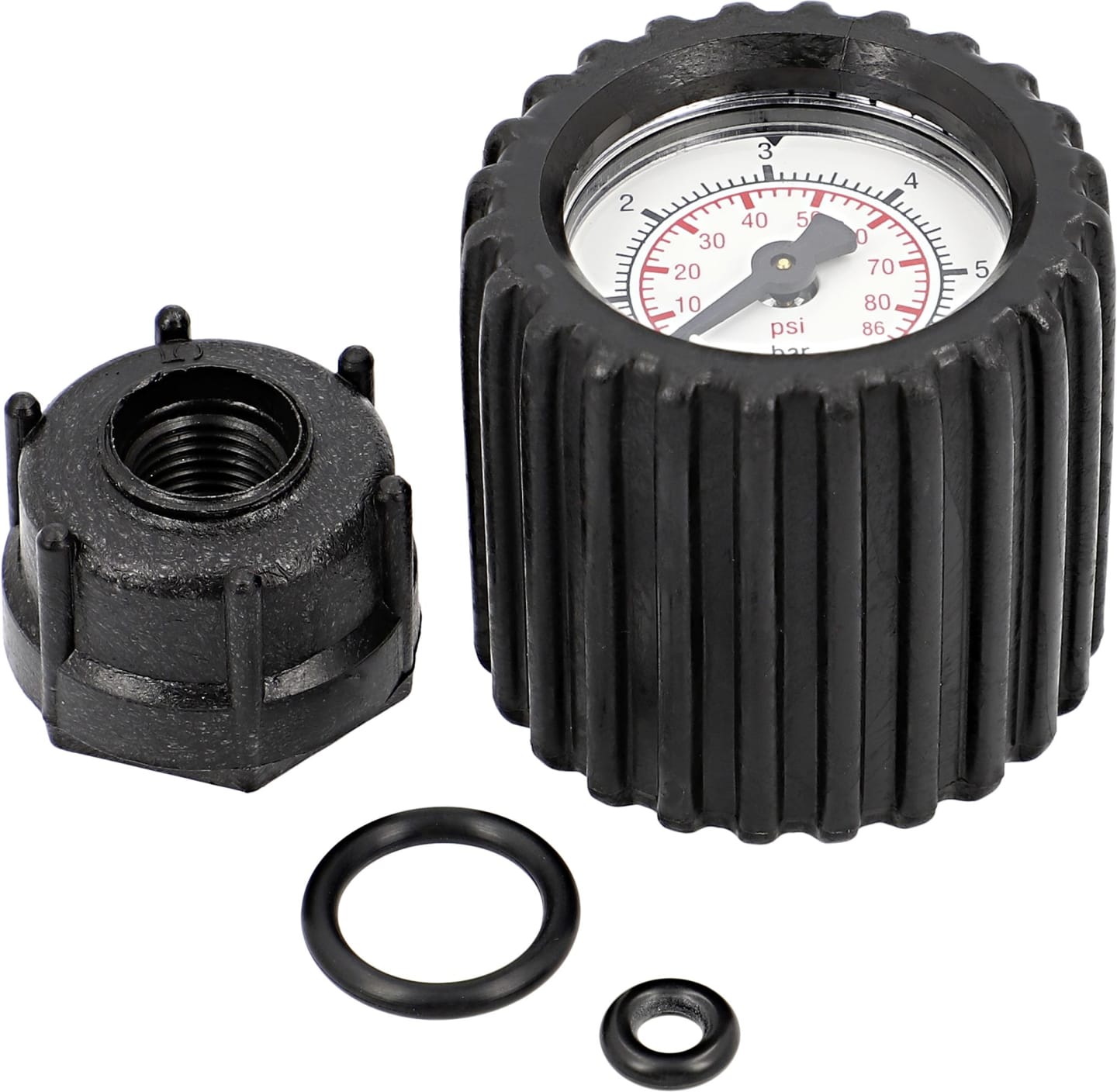 Solo® Manometer mit Anschlussteilen für Sprühgerät 256, 257, 258, 410, 424, 425, 435, 461, 462, 473 D, 475, 49356
