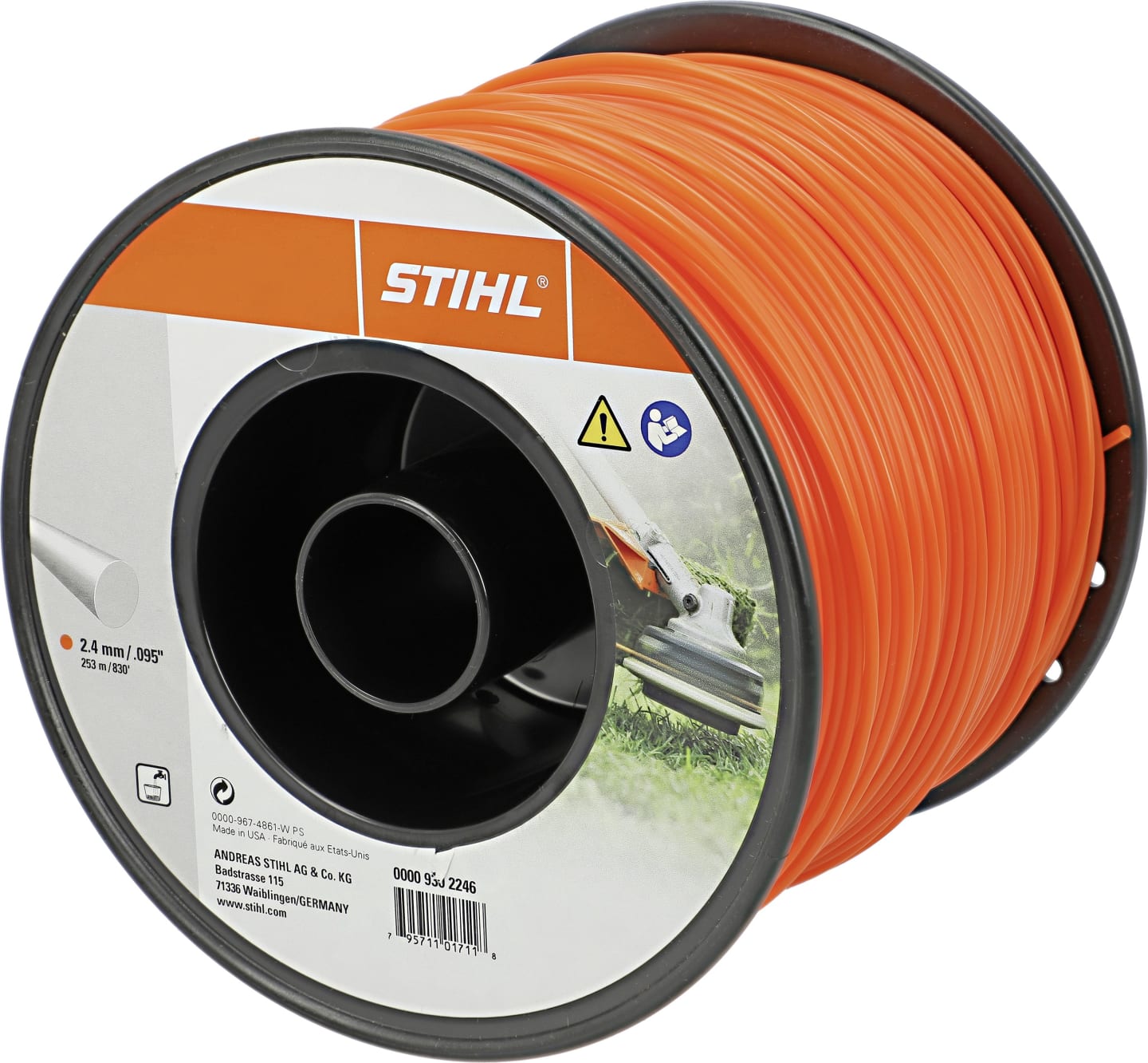 STIHL Mähfaden rund 2,4 mm/261,0 m, orange, 0000 930 2246