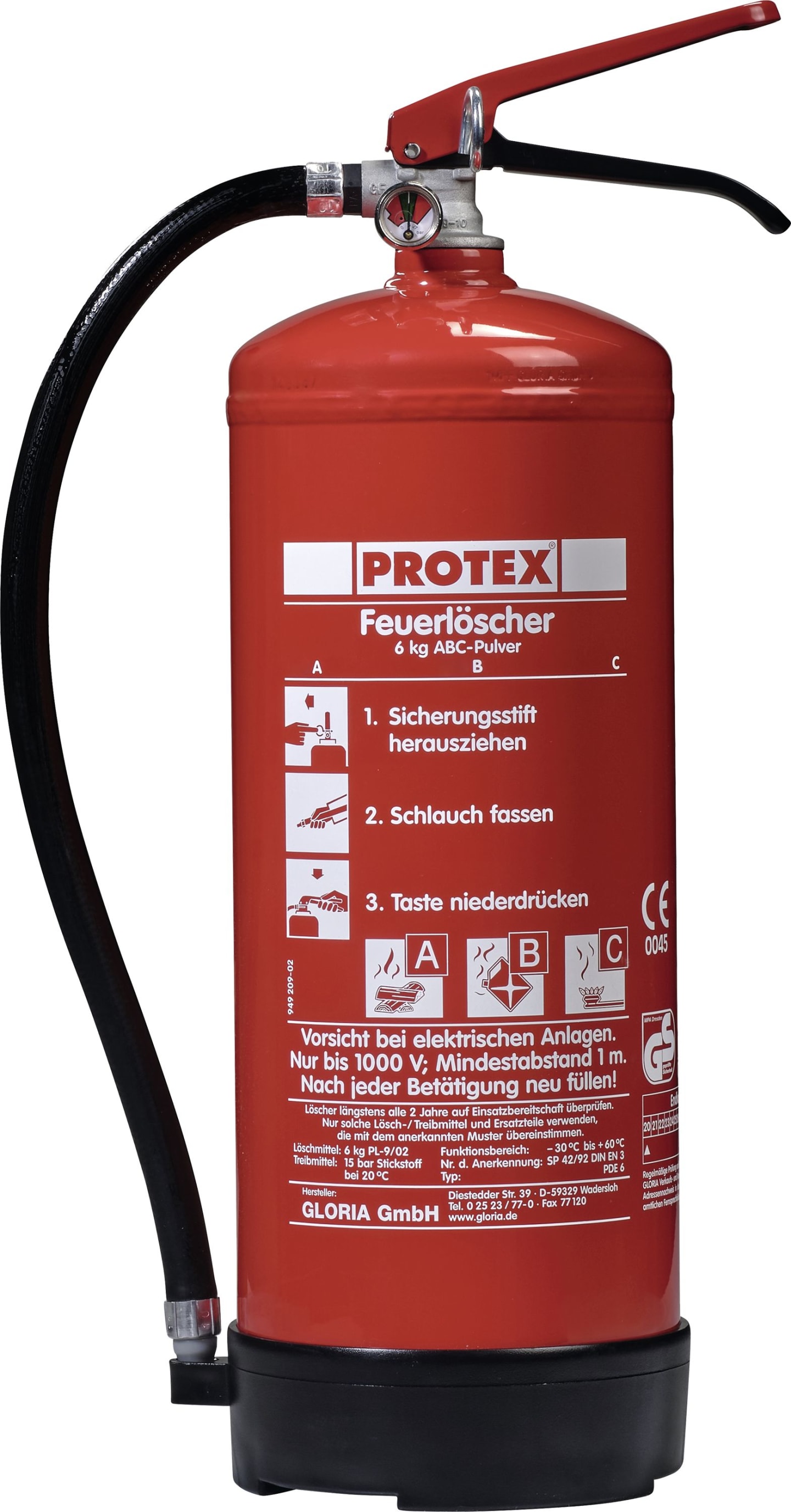 GLORIA® Feuerlöscher "PDE6", 802211.1831