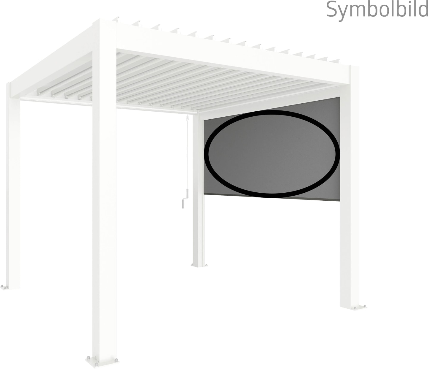 Biohort Sonnenschutzrollo für Biohort Pergola, weiß, 350 cm, B419309