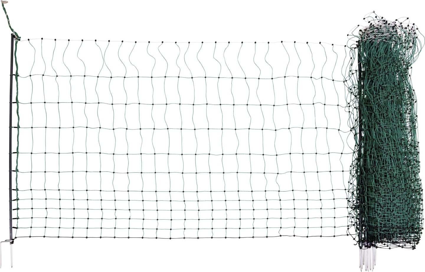 Ako Geflügelzaun "Premium" 122 cm/25 m, weiß; grün, mit Doppelspitze, stromführend, 292415