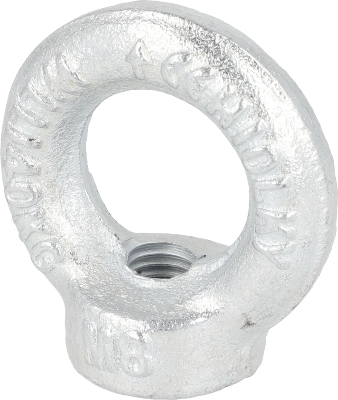 Ringmutter DIN 582, Stahl (C15 E), verzinkt; blau passiviert (A2K)