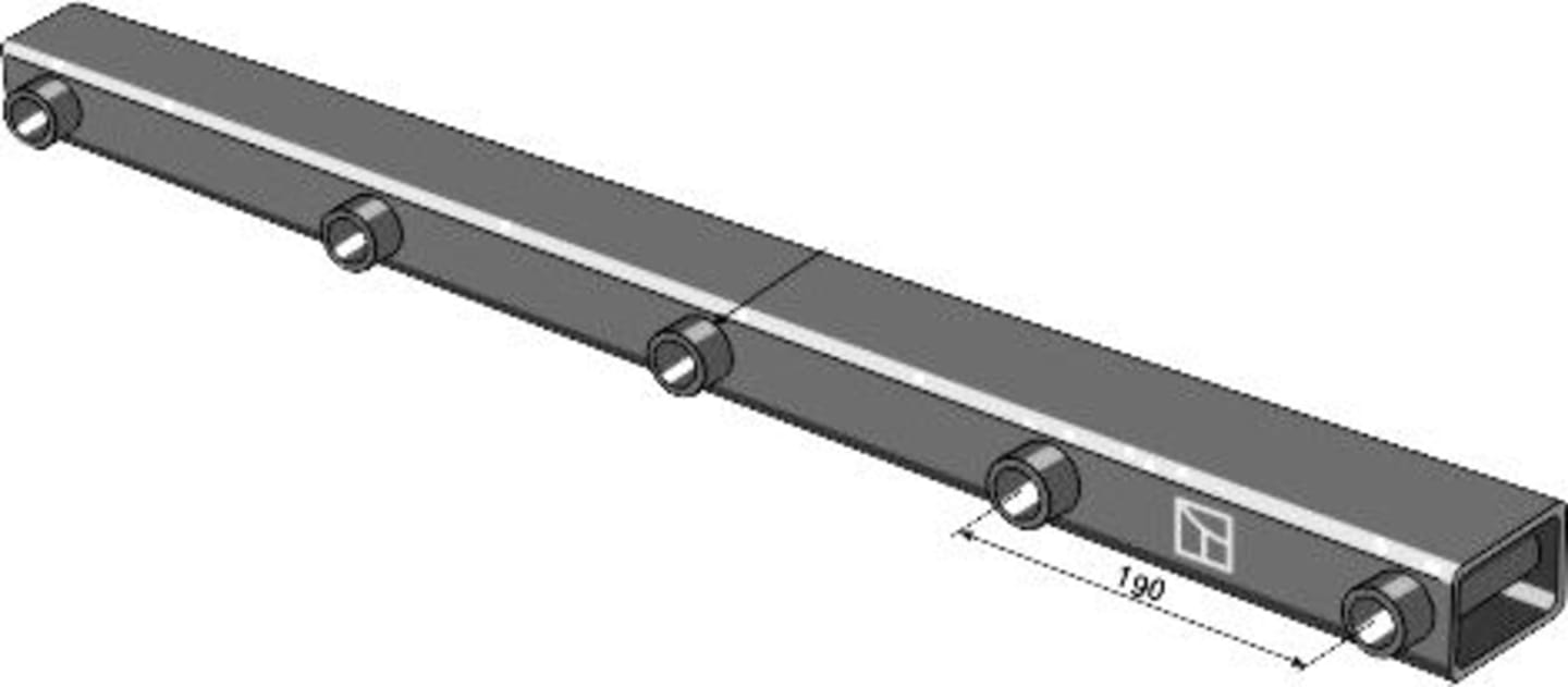 Industriehof® Zinkenträgerrohr 80 x 60 mm für Frontladerzinken