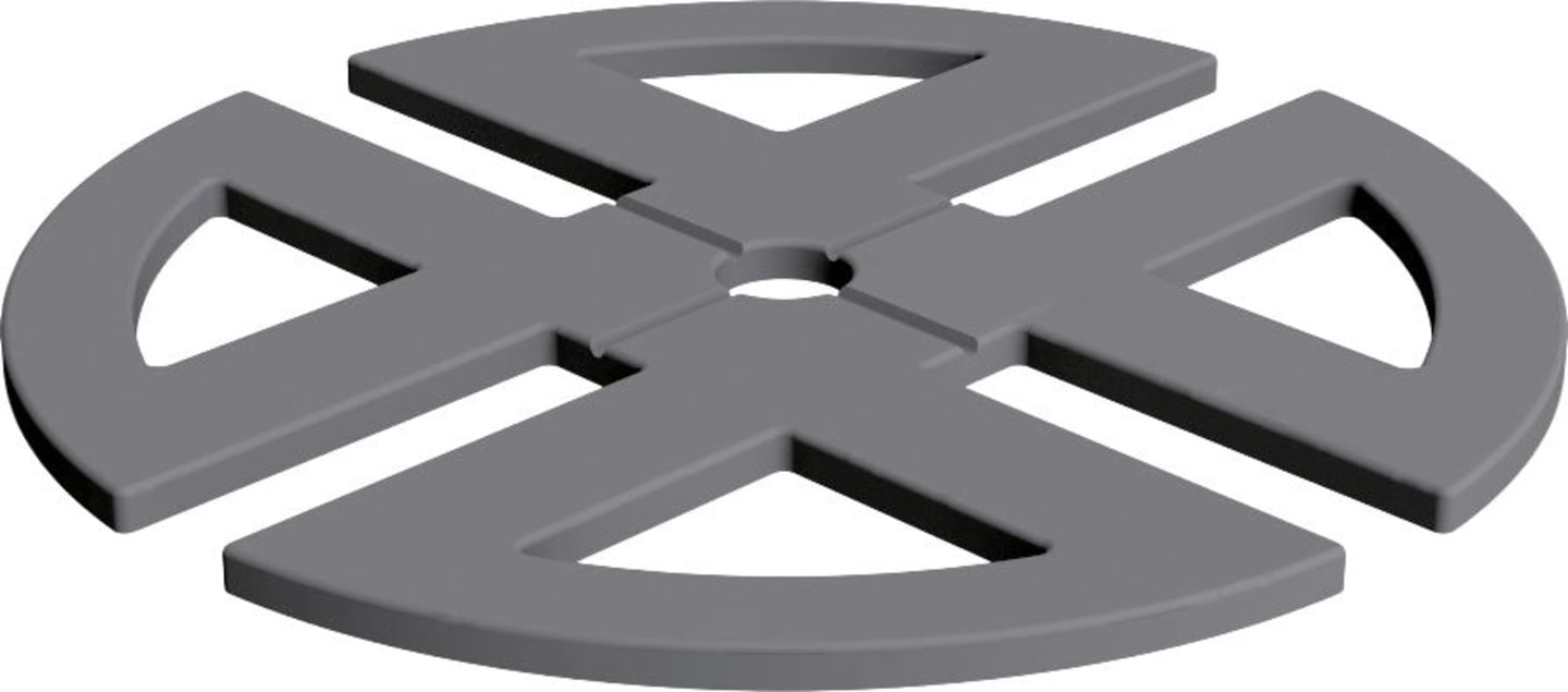 casafino Schalldämm- und Ausgleichsscheibe, Ø 90 mm, H: 2,5 mm, teilbar