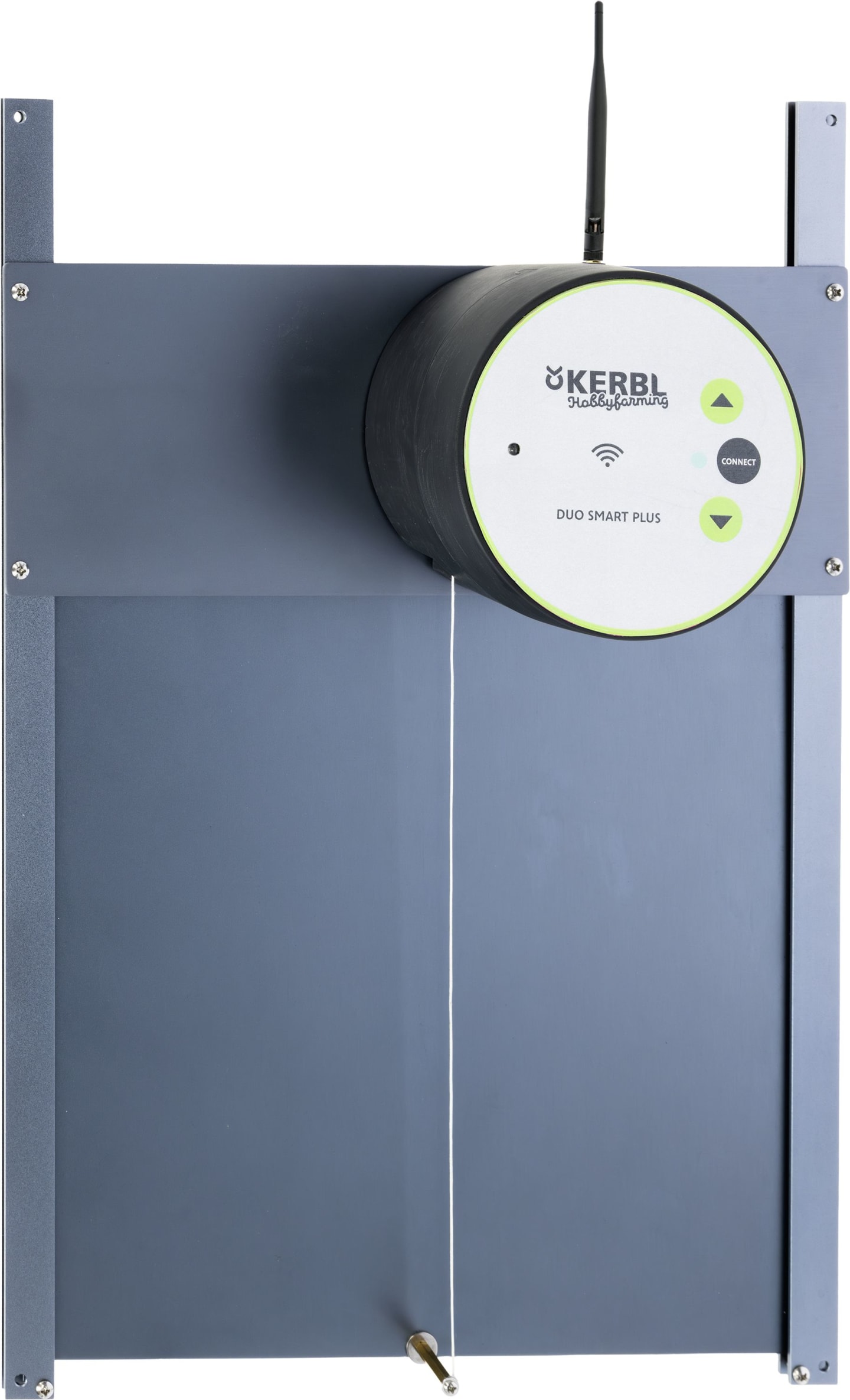 KERBL Hühnerklappe "Duo Smart Plus" 285 x 250 mm Set mit WLAN-Steuerung und Schienen für Geflügelställe, 70531