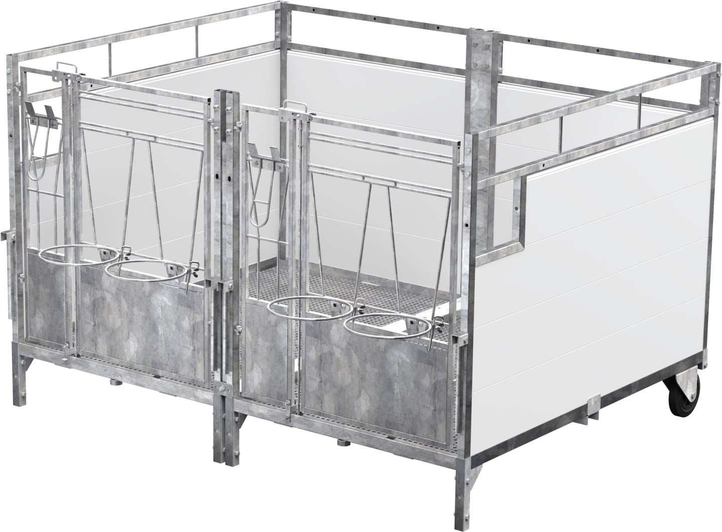 KERBL Kälberbox mit 2 Liegeplatz, B x H x T innen 207 x 163 x 118,5 cm, 14607