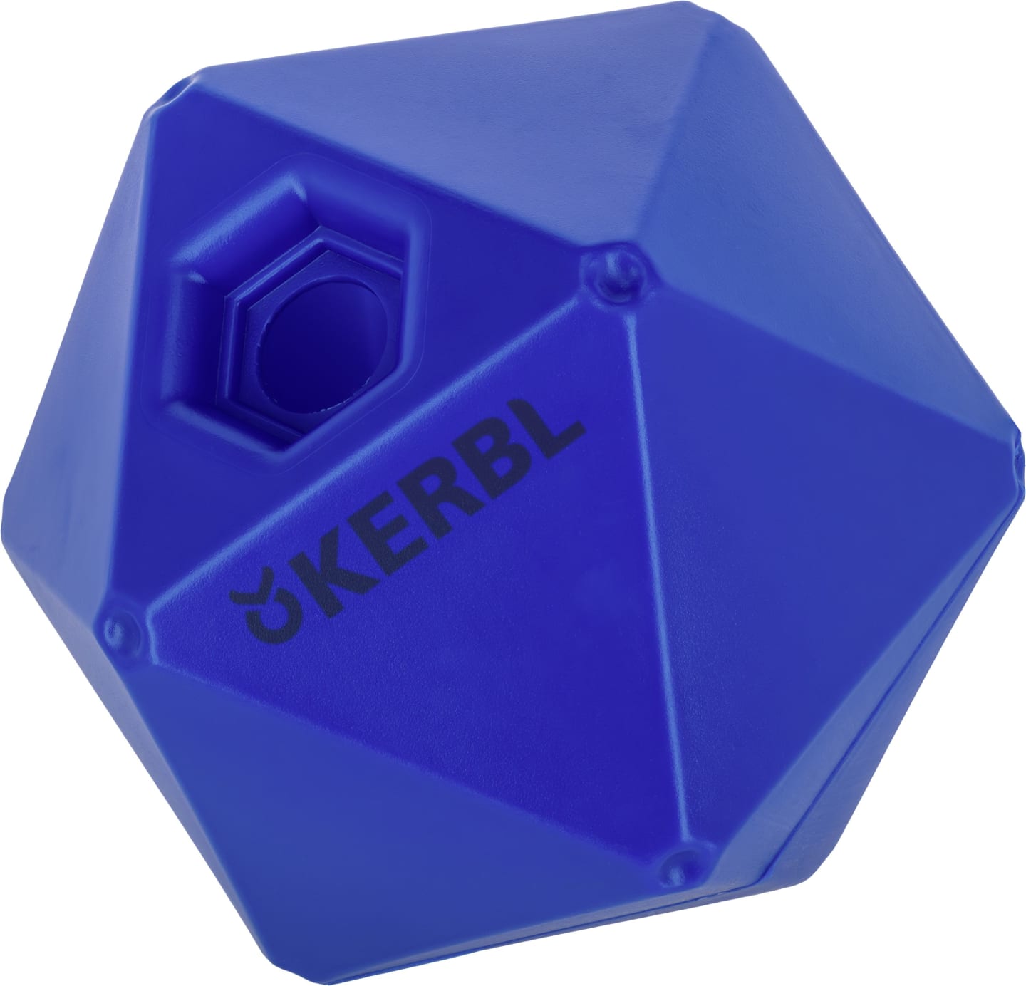 KERBL Futterball 250 mm blau, Fressöffnung 30 mm, für Pferde, 3232483