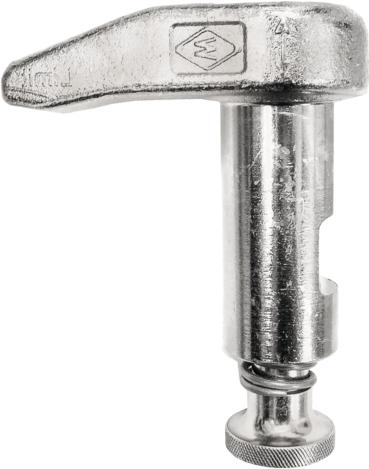 Walterscheid Niederhalter "Kugel 80", 800-20, D = 40 x 85 - 120 x 35/60 mm, einstellbar über Feder und Schraube, für Zugkugeleinsätze, 8003635