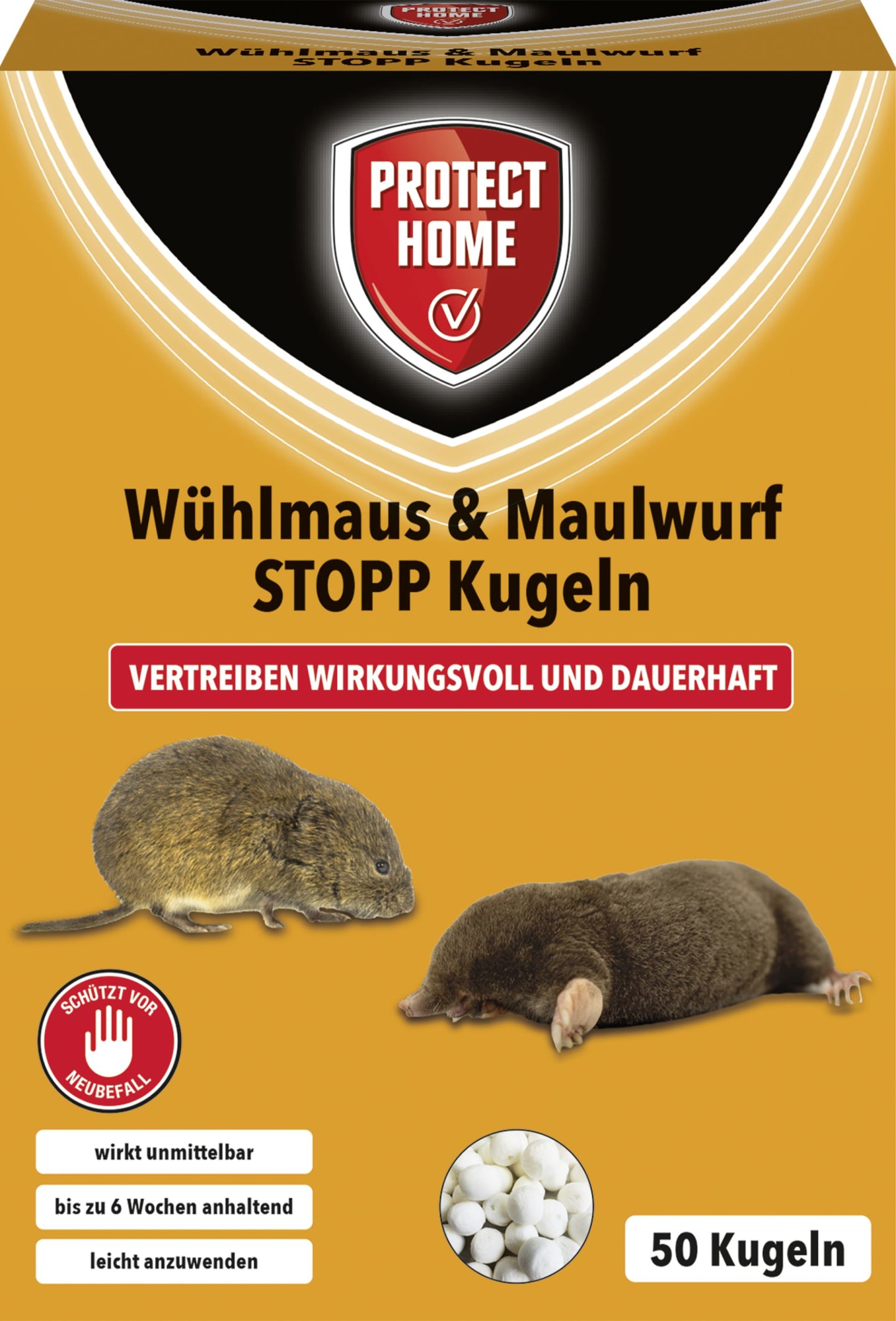 Protect Home Ungezieferkugel zur Vertreibung von Wühlmäusen und Maulwürfen, 50 St., 86601902