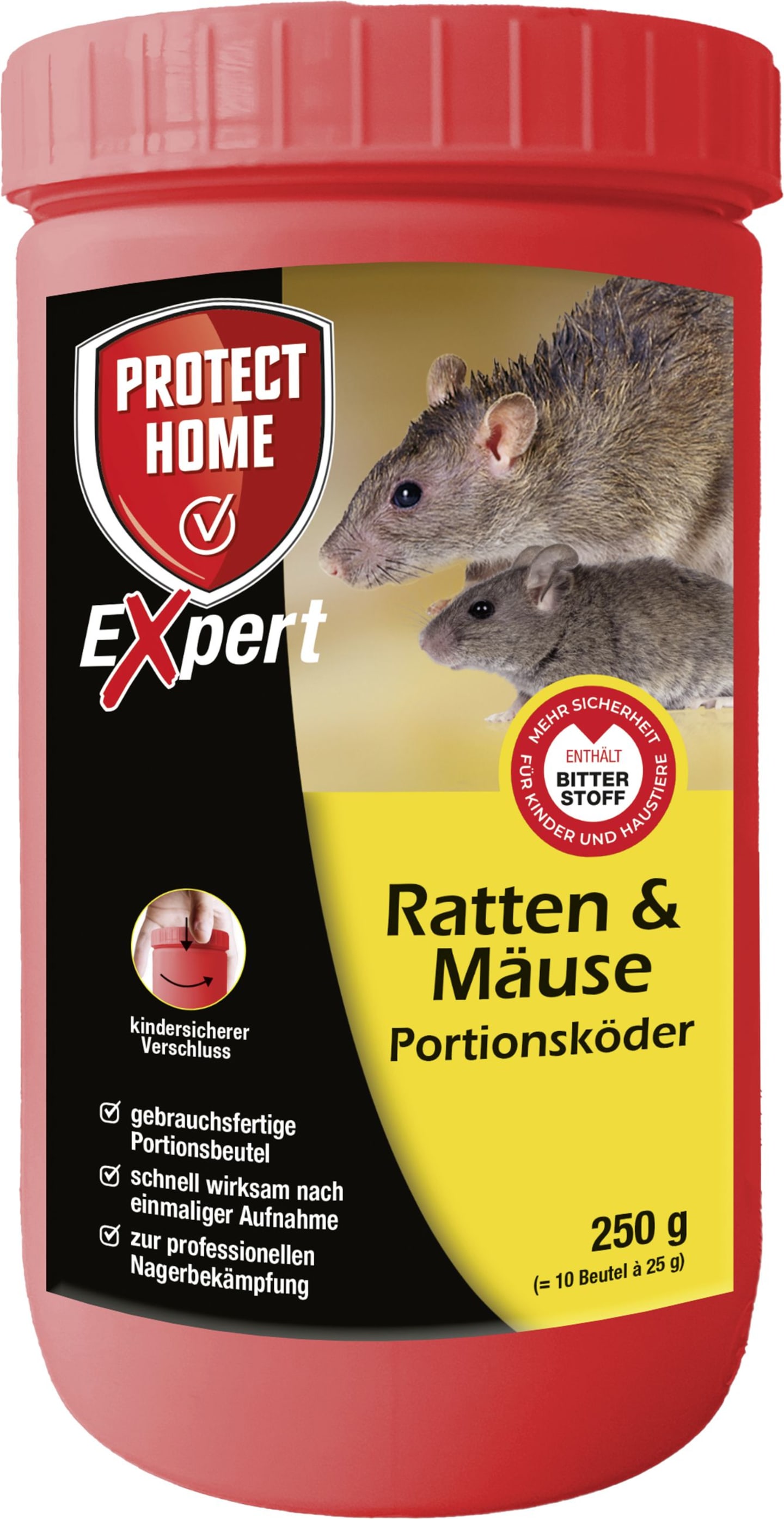 Protect Home Köder "Expert" gegen Ratten und Mäuse, 250 g, 86601850