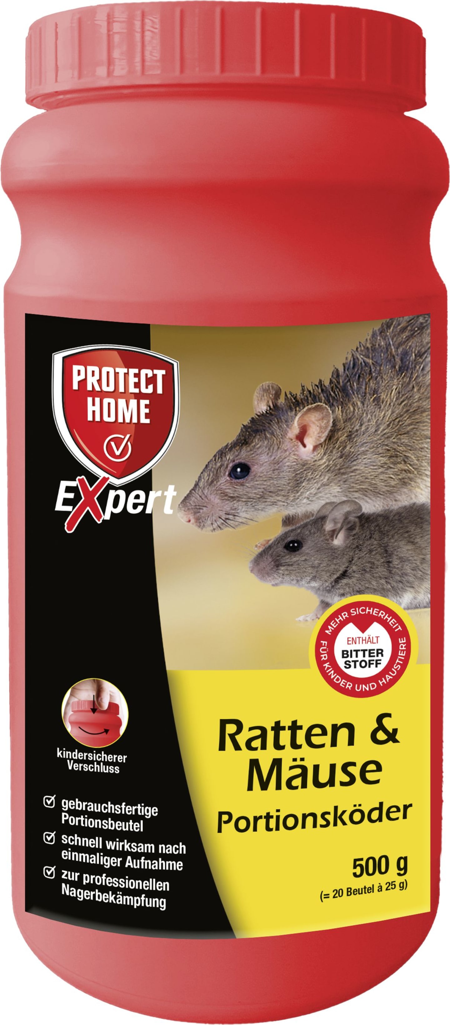 Protect Home Köder "Expert" gegen Ratten und Mäuse, 500 g, 86601946