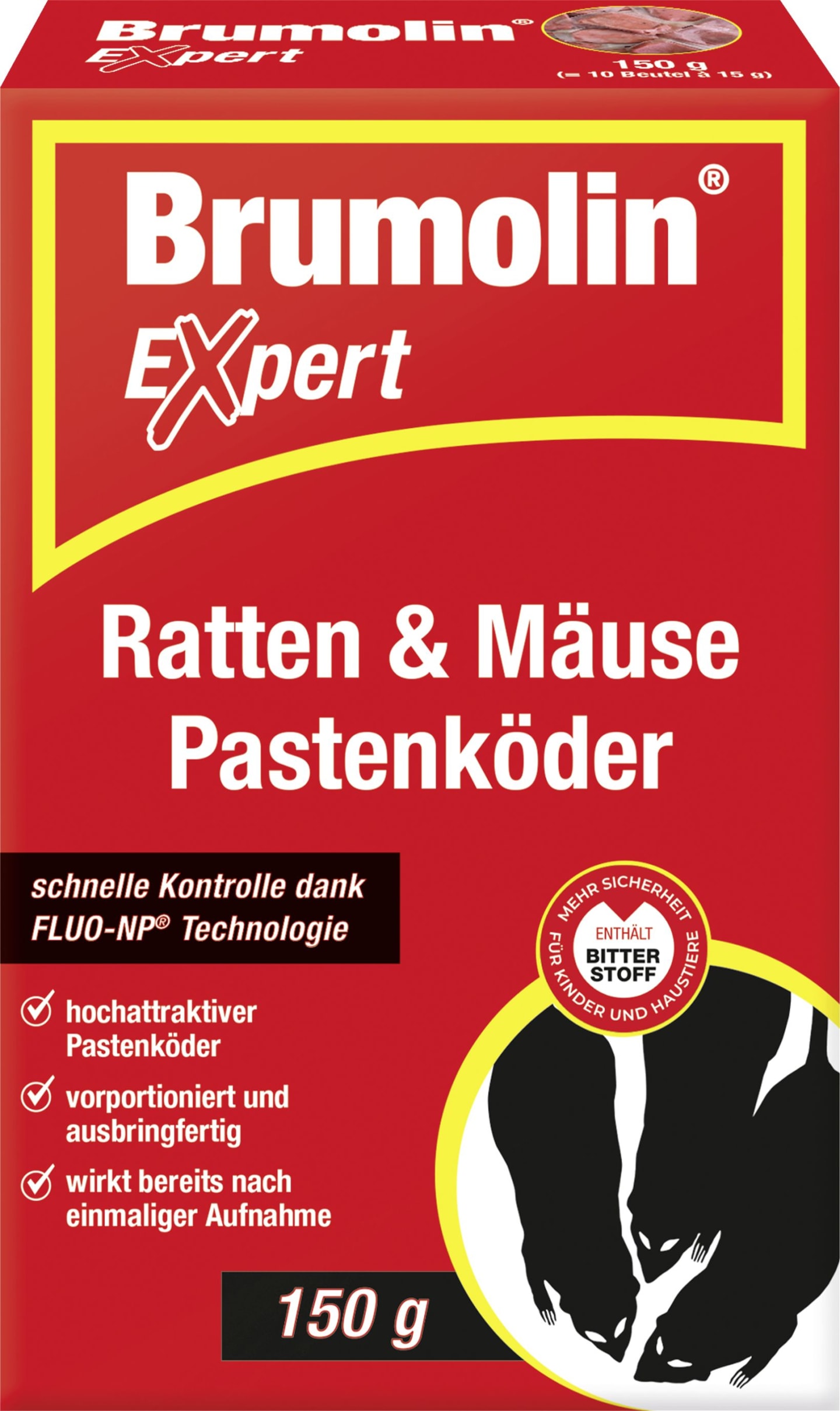 Brumolin Pastenköder "Expert" 150 g, gegen Ratten, Mäuse, 86601851