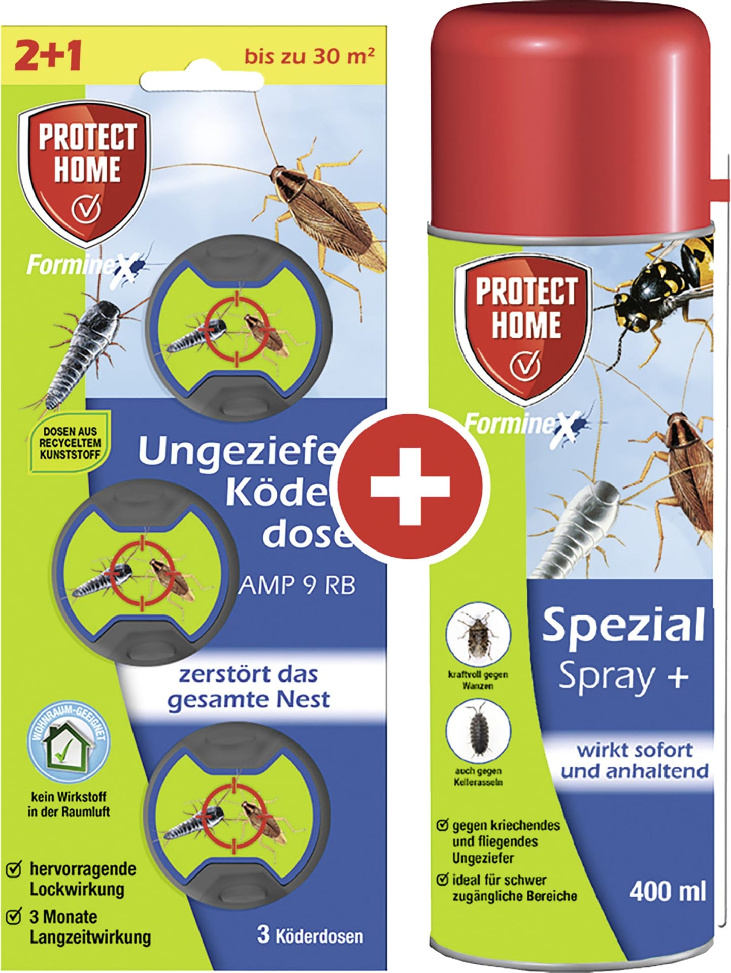 Protect Home Ungezieferspray "FormineX Spezial Spray +" mit 3 Köderdosen, 84400106