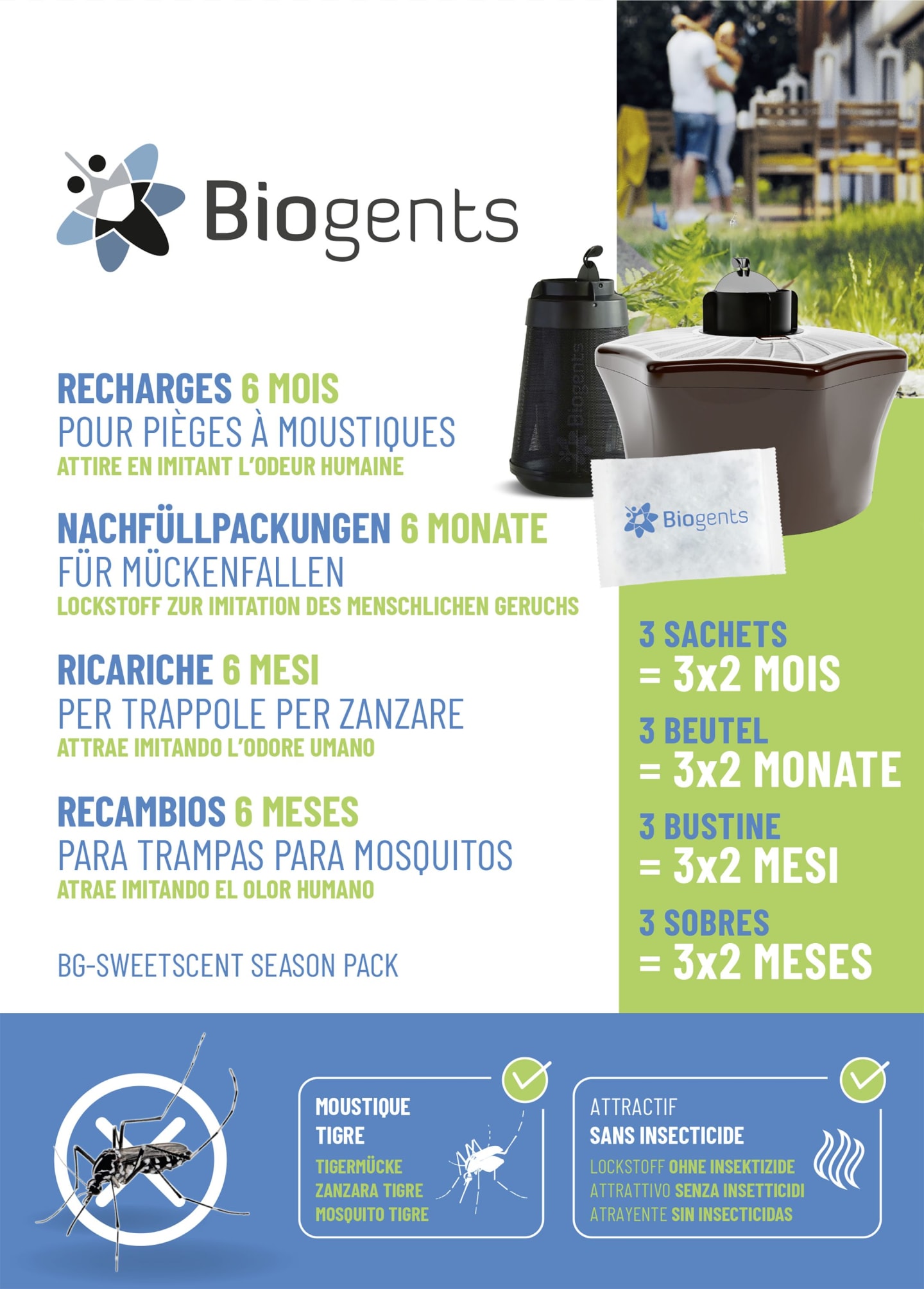 Biogents Lockstoff "BG-Sweetscent" für Mückenfalle BG-Mosquitaire, Aero Trap