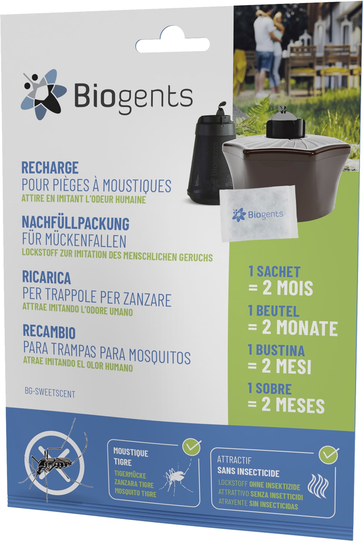 Biogents Lockstoff "BG-Sweetscent" für 2 Monate, für Mückenfalle BG-Mosquitaire, Aero Trap, 86601361_DE