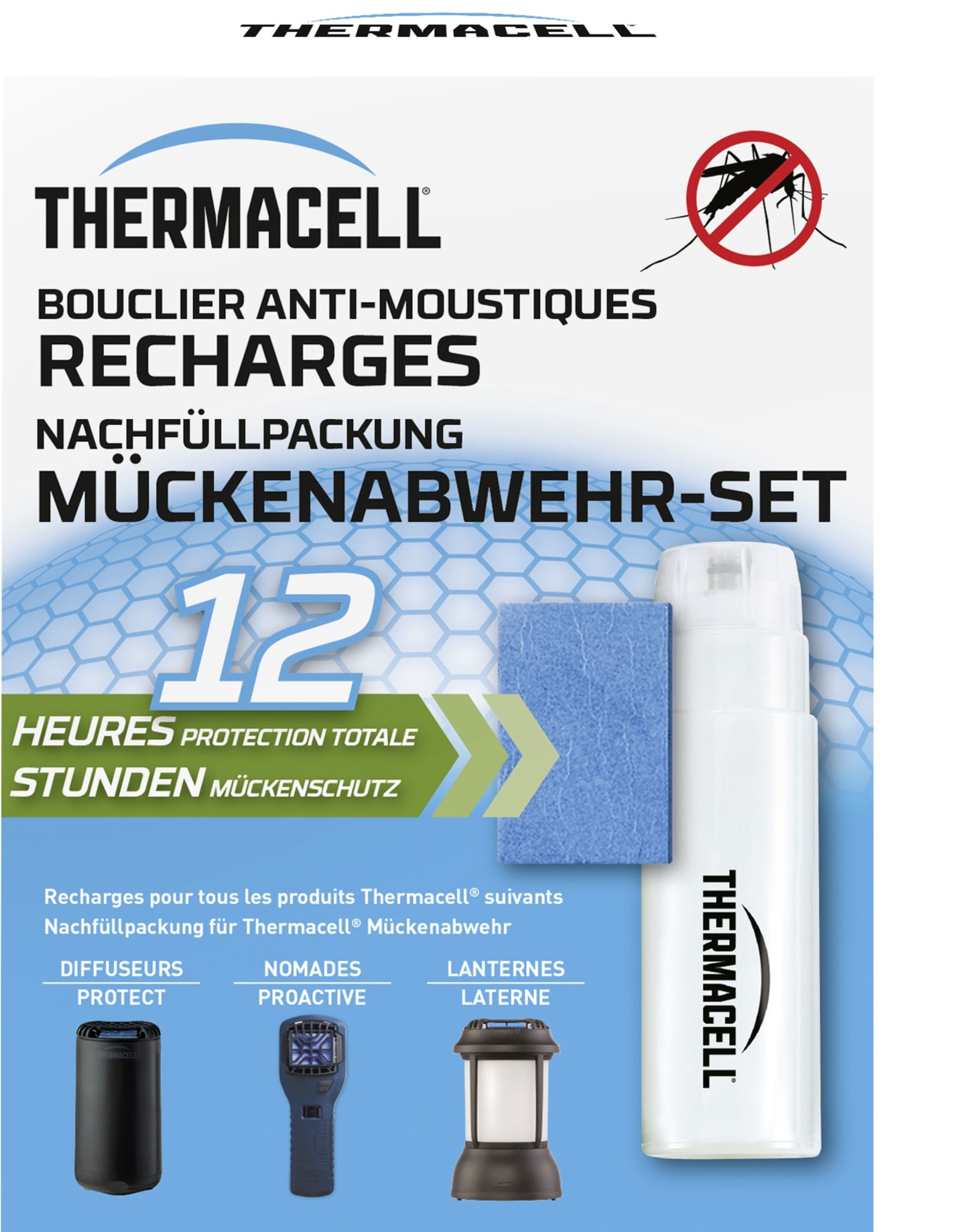 Thermacell Wirkstoffplättchen mit Zitroneneukalyptusöl zur Mückenabwehr, für 15 m², 12 Stunden Schutz, 86601983