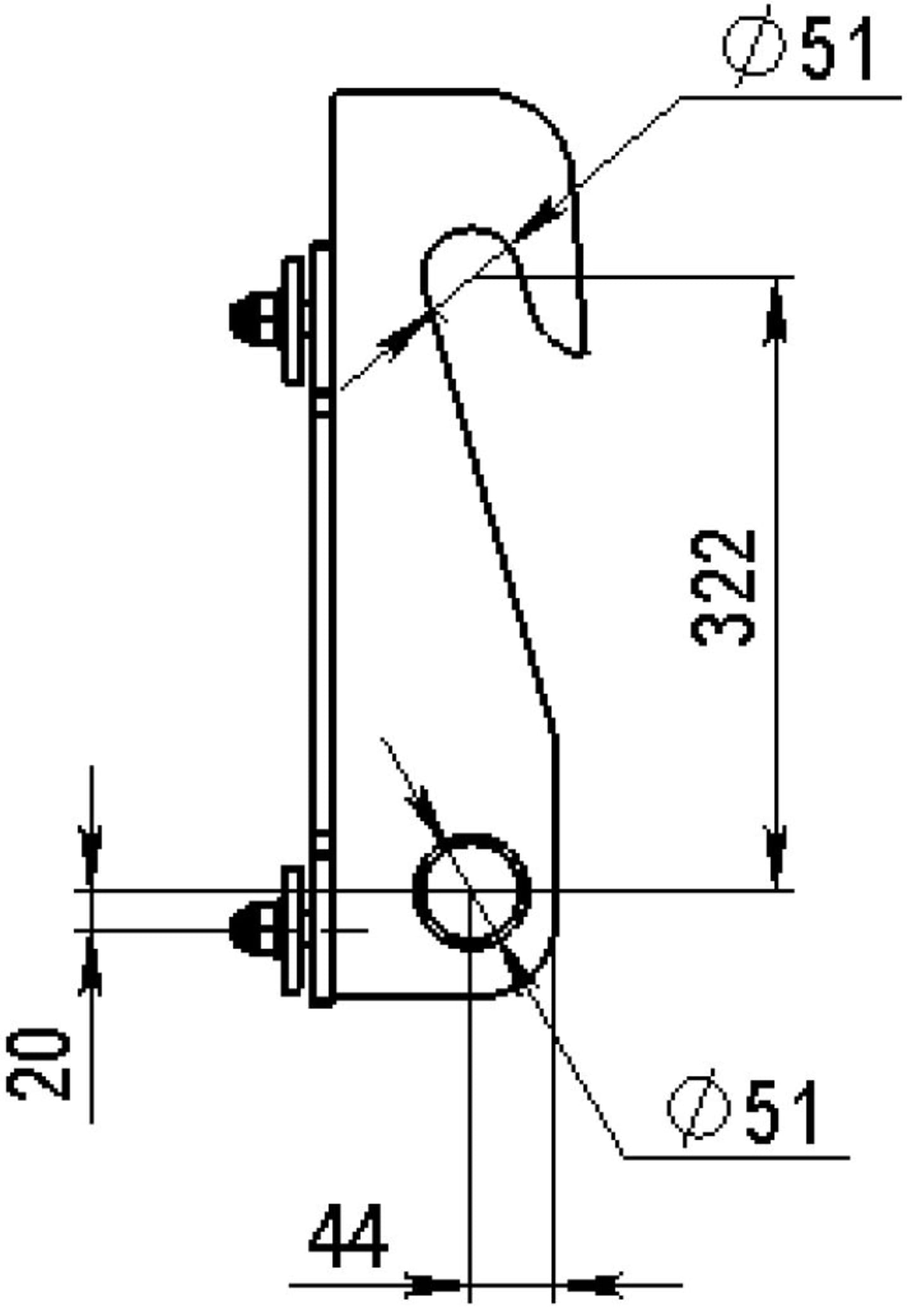 Düvelsdorf Anschraubplatte D-Lock; Weidemann 50 mm (845 mm), 2 St., 5120045