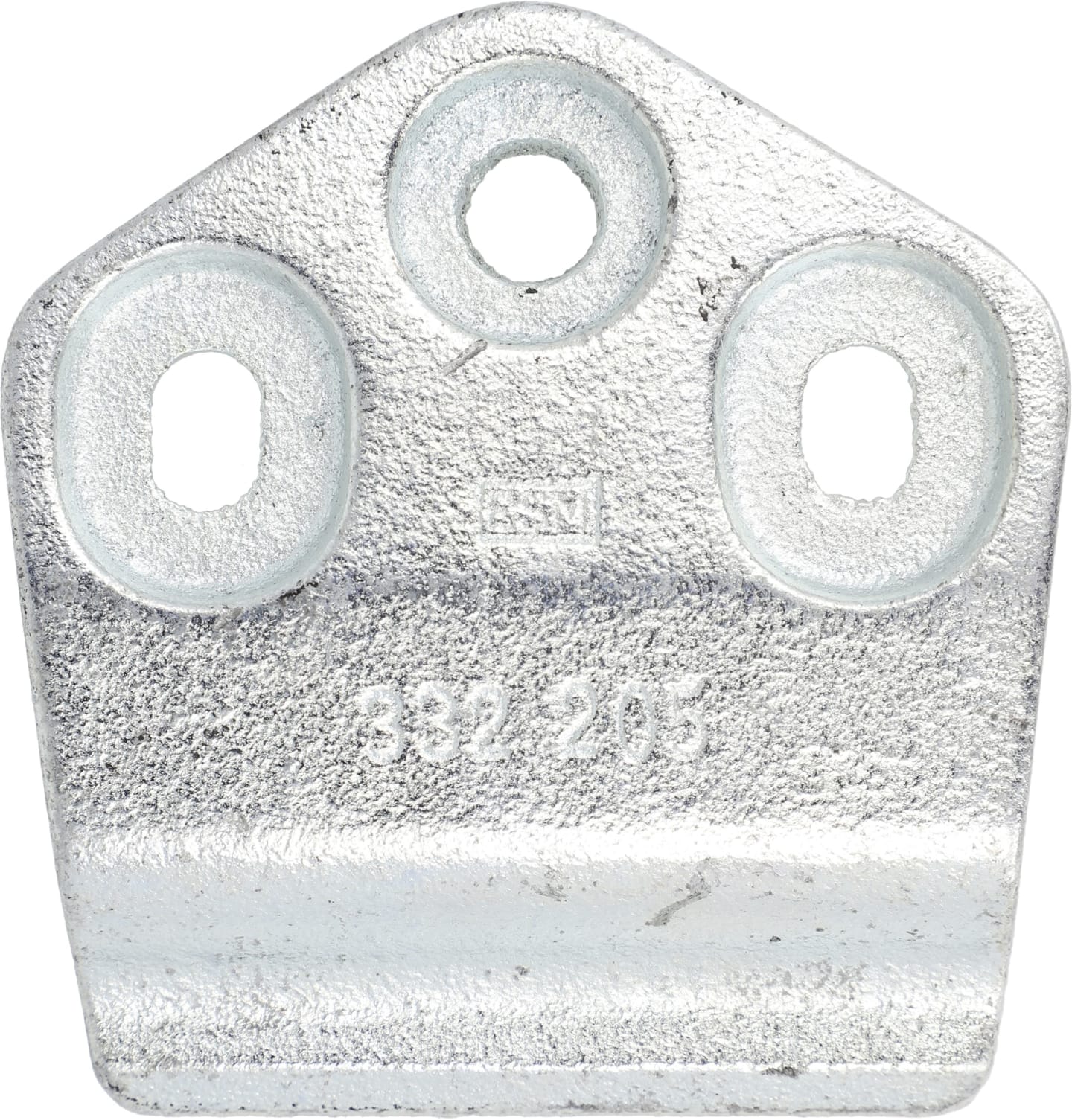 ESM Messerhalter 3 x Bohrung, fünfeckig, abgerundet, gesickte Löcher, für Agria, Busatis, 332 2050