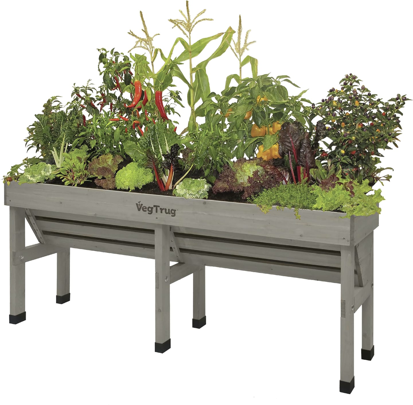 VegTrug Hochbeet "Wall Hugger" greywash 183 x 80 x 46 cm für die Montage an die Wand, 090VTWAHU18-1063