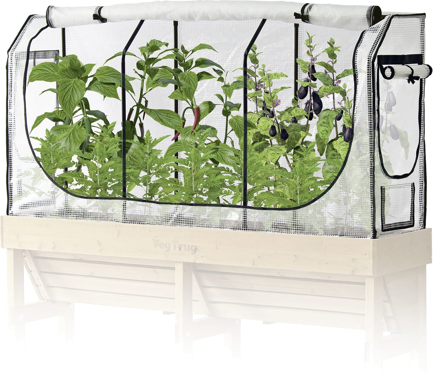 VegTrug Gewächshausaufsatz 179 x 41,5 cm, für Hochbeet Wall Hugger 1,80 m, 090KIT;1142