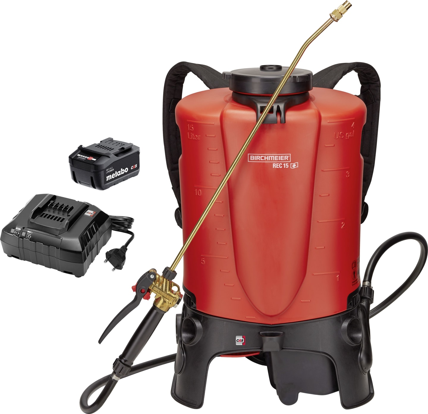 Birchmeier® Akku-Rückenspritze "REC 15 AC2" mit Akku 5,2 Ah/Schnellladegerät, 12073001