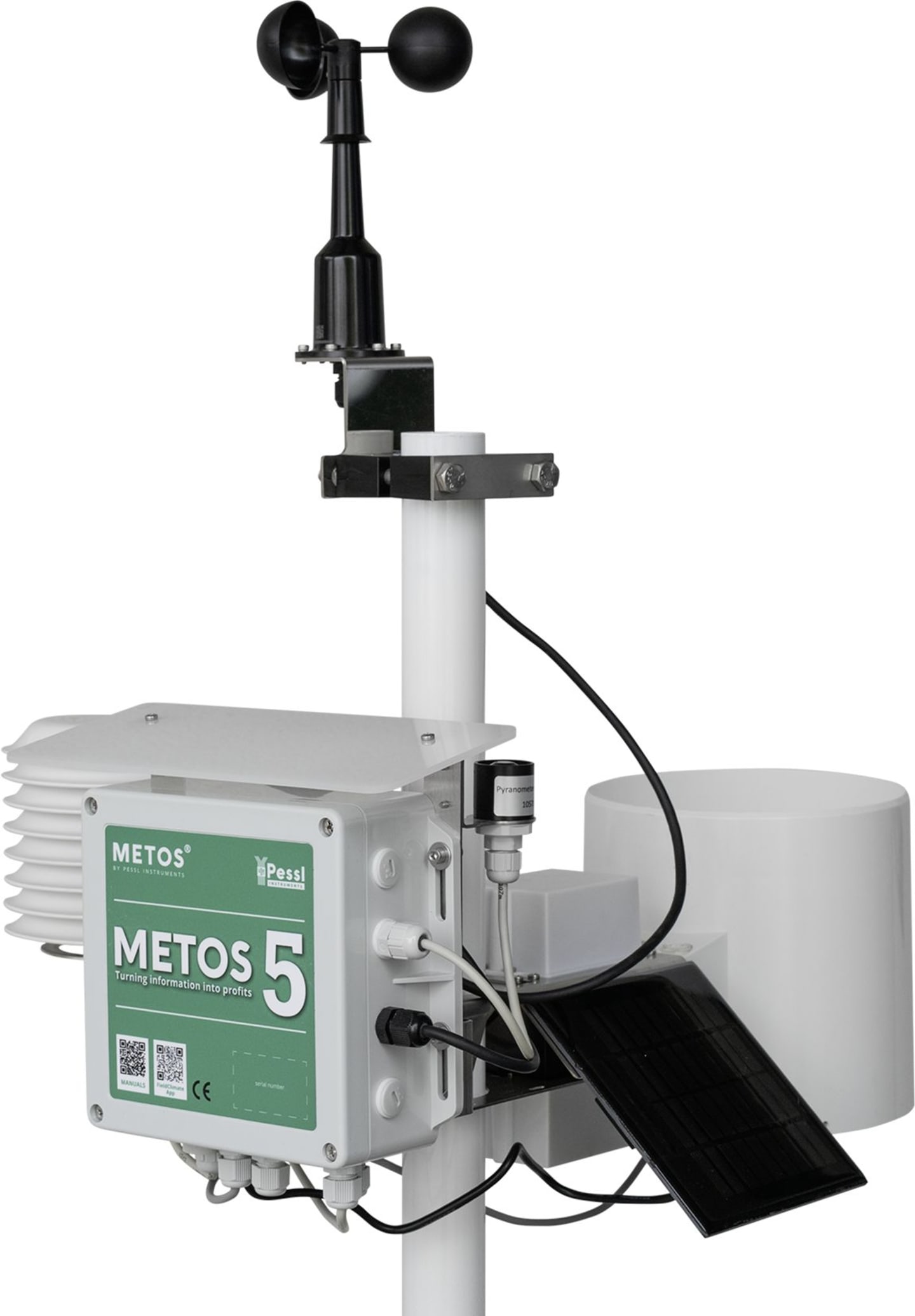 METOS® Wetterstation "280-MWS" mit 4 Sensoren/Stationsmast, zzgl. Servicevertrag, 700552 + 20221045-1