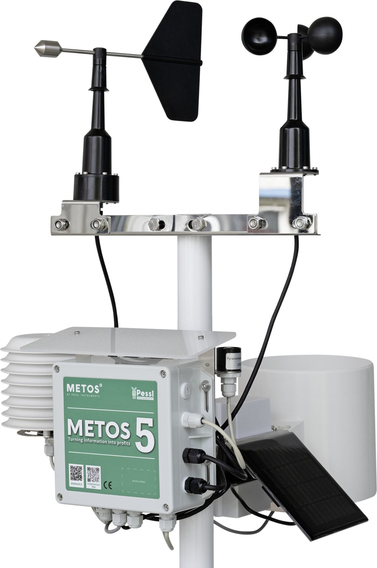 METOS® Wetterstation "280-MWS-D" mit 5 Sensoren/Stationsmast, zzgl. Servicevertrag, 700572 + 20221045-1